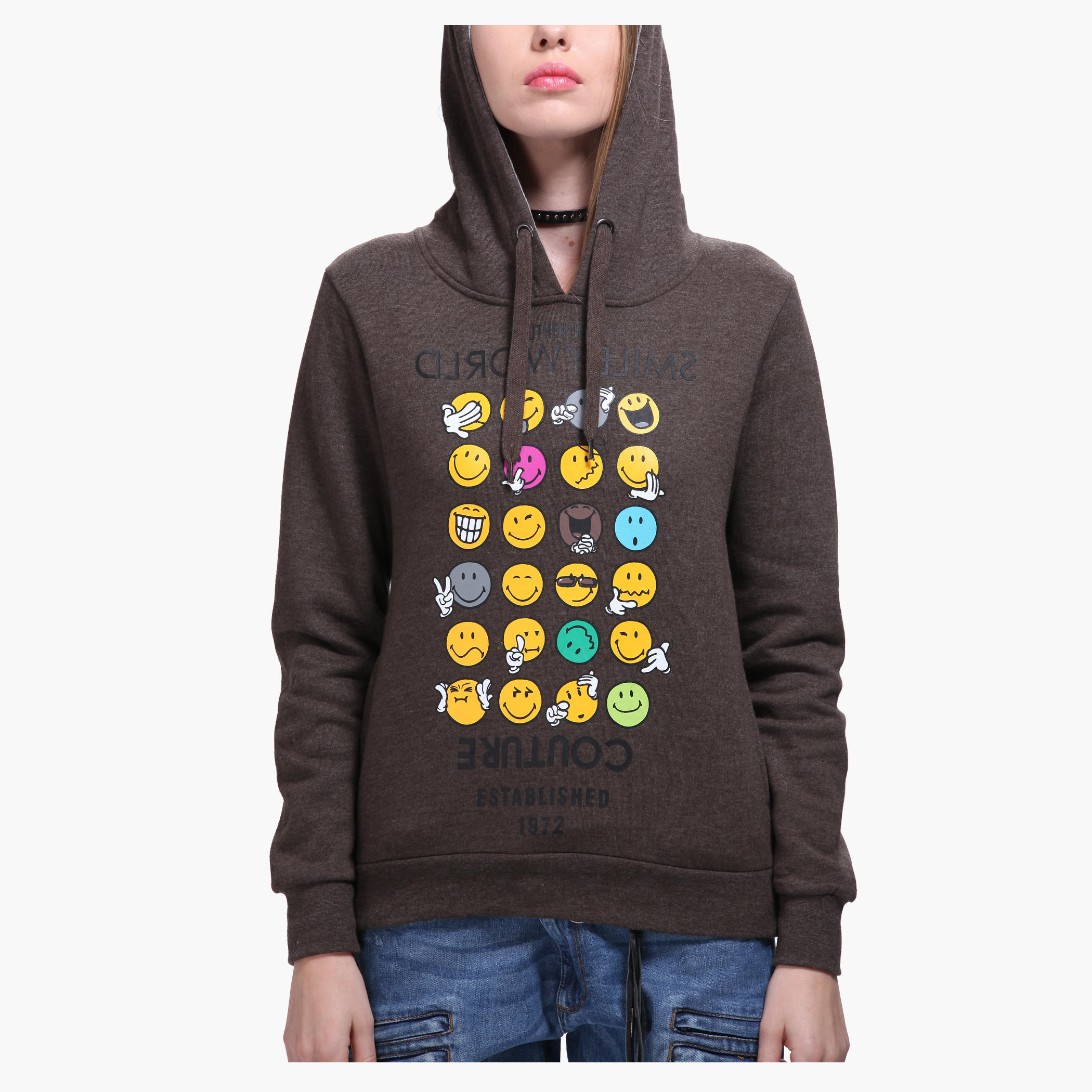 Smiley World Hooded Sweat Shirt-women-winterwear-hoodiesandsweatshirts-hoodies-image-4