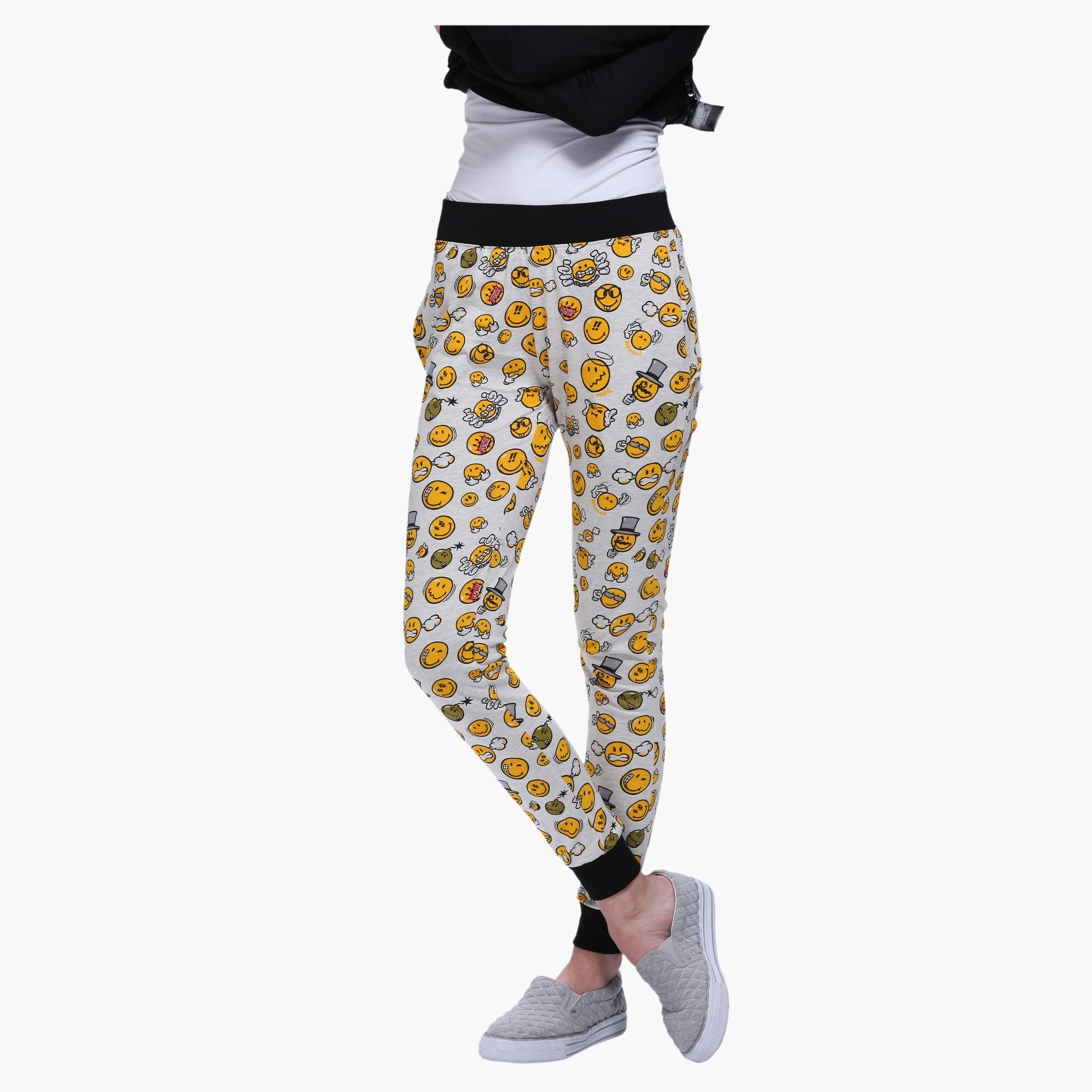 Smiley World Cuffed Jog Pant-women-clothing-bottoms-joggers-image-1