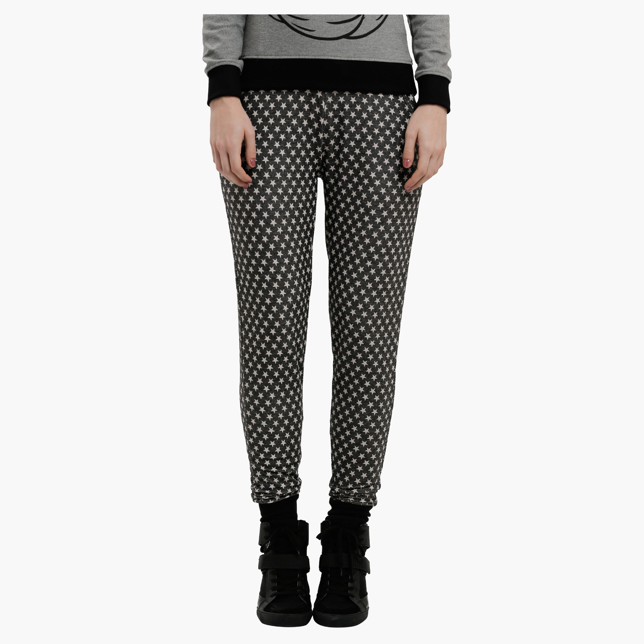 Smiley World Printed Jog Pants with Elasticised Waistband-women-clothing-bottoms-joggers-image-1