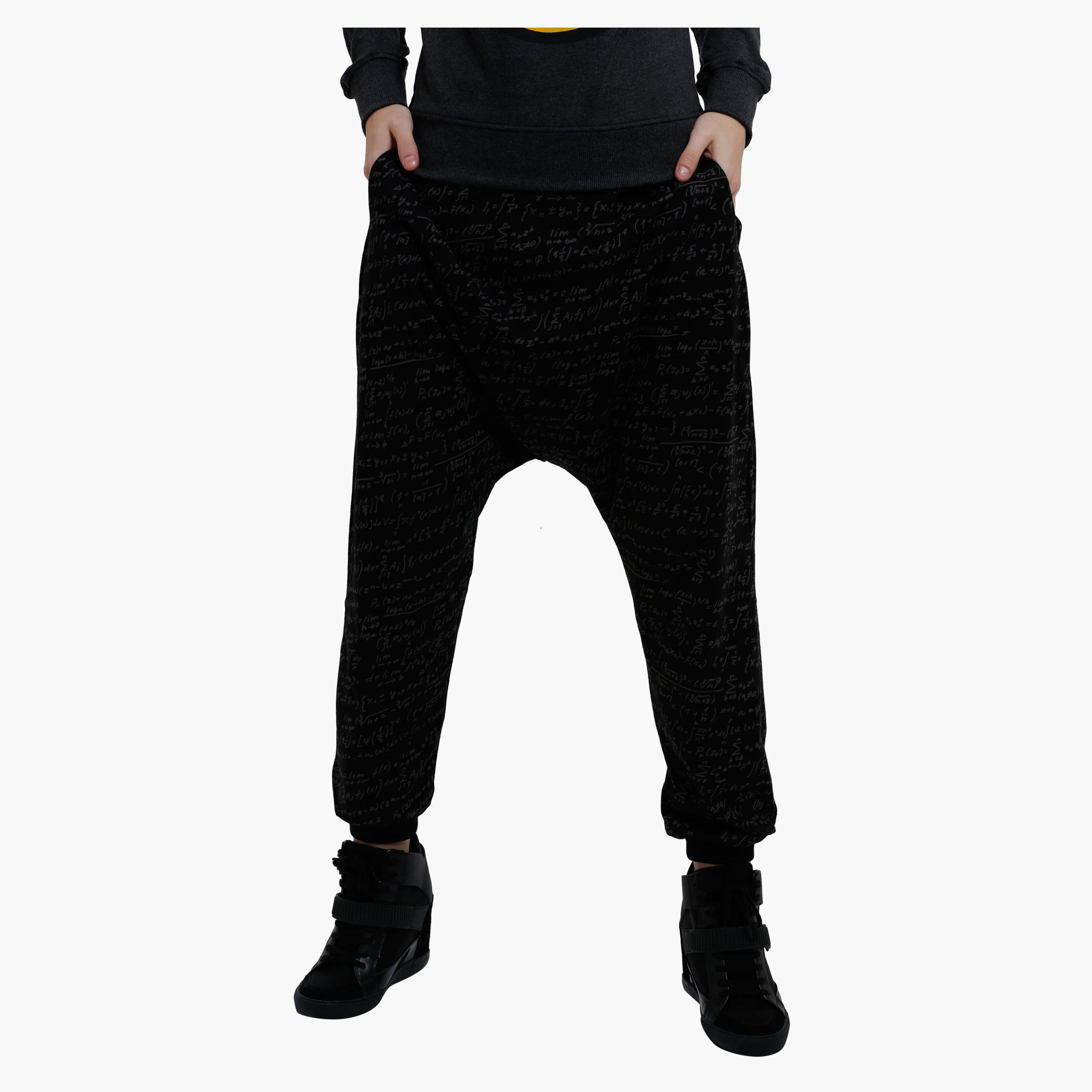 Smiley World Printed Pants with Elasticised Cuffs-women-clothing-bottoms-trousers-image-1