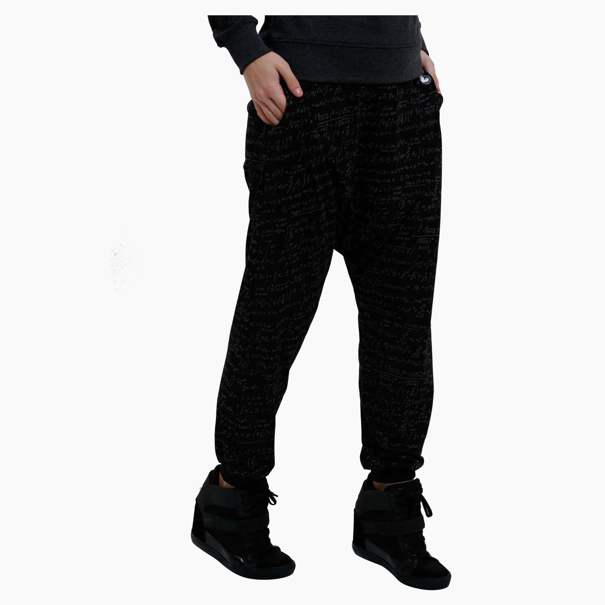 Smiley World Printed Pants with Elasticised Cuffs-women-clothing-bottoms-trousers-image-3
