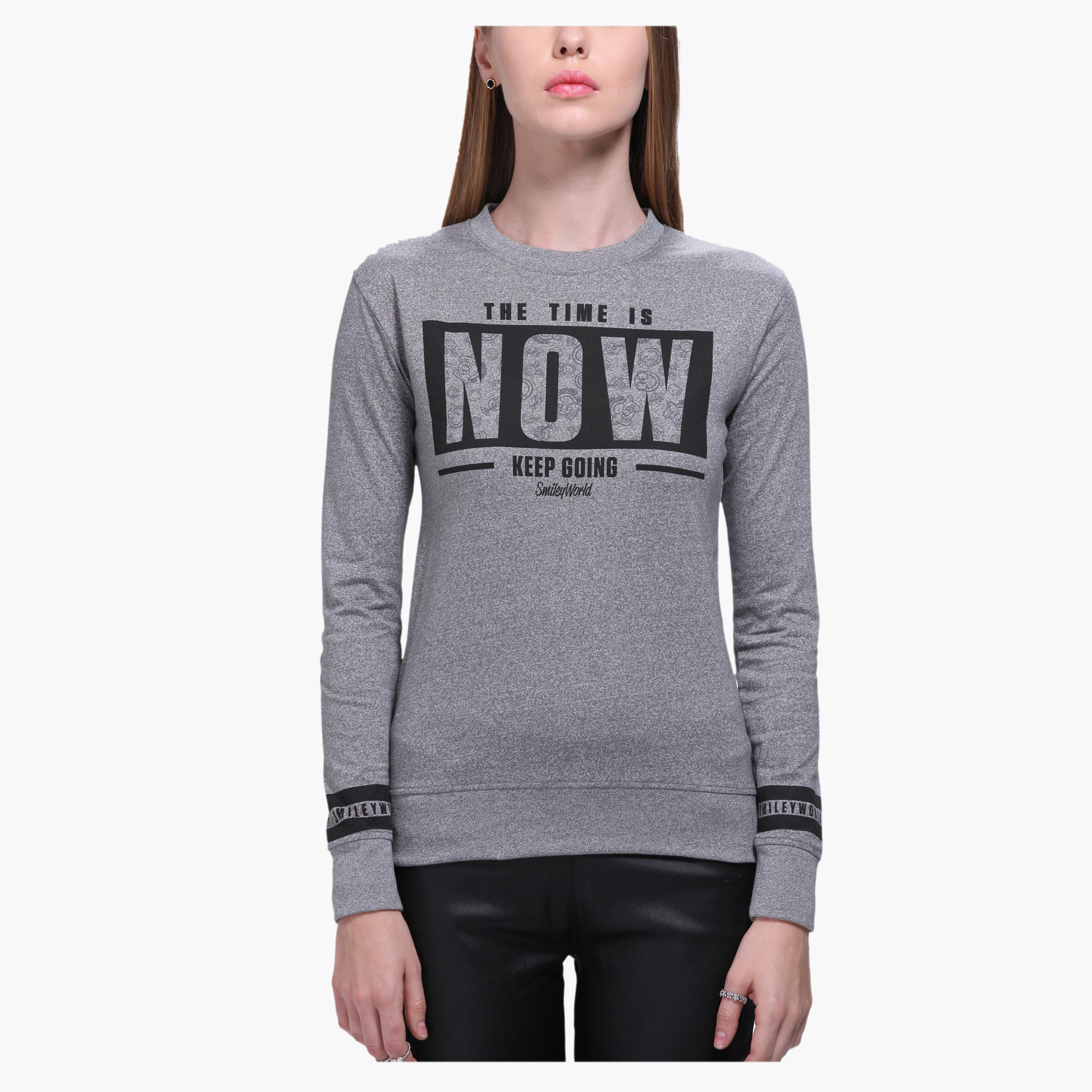 Smiley World Printed Sweatshirt with Long Sleeves-women-winterwear-hoodiesandsweatshirts-sweatshirts-image-4