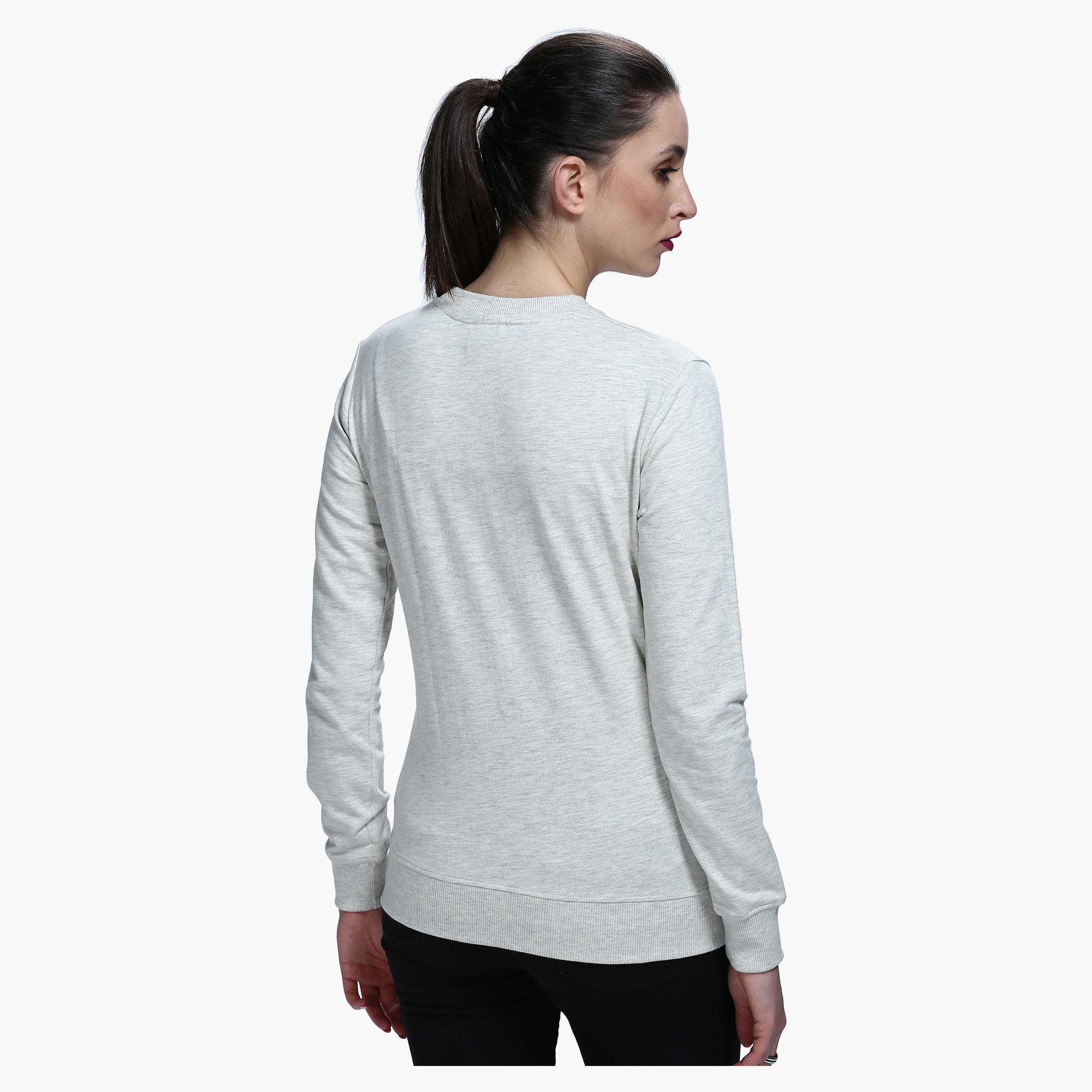Smiley World Graphic Print Short Sleeves Sweatshirt-women-winterwear-hoodiesandsweatshirts-sweatshirts-image-2
