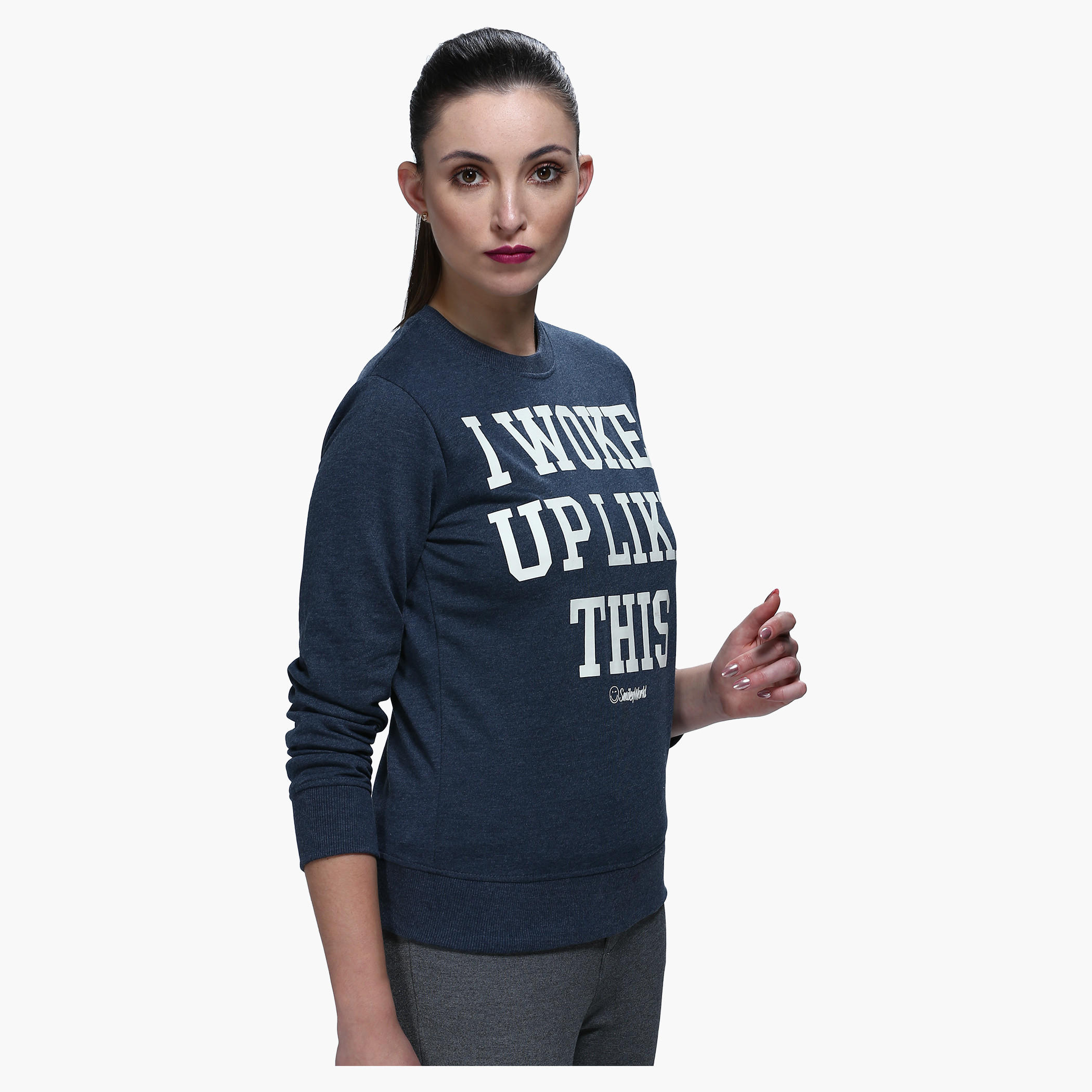 Smiley World Printed Long Sleeves Sweatshirt-women-winterwear-hoodiesandsweatshirts-sweatshirts-image-3