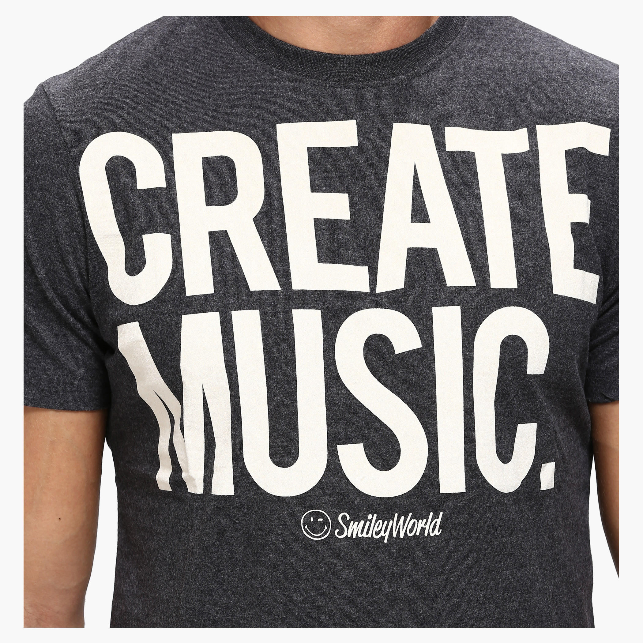 Smiley World Casual Printed T-Shirt with Short Sleeves-men-clothing-tshirtsandpolos-tshirts-image-2