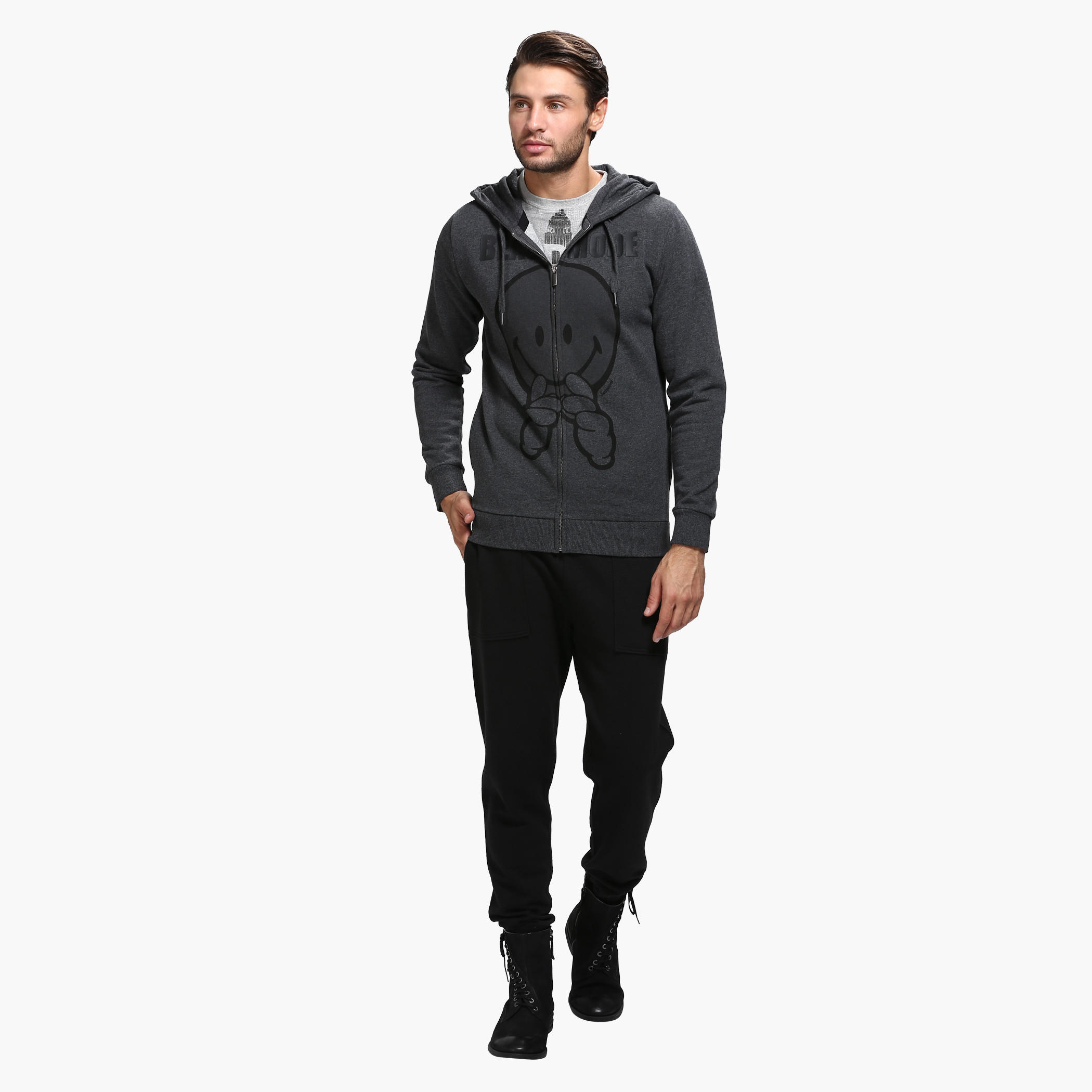Smiley World Printed T-Shirt with Short Sleeves-men-clothing-tshirtsandpolos-tshirts-image-1