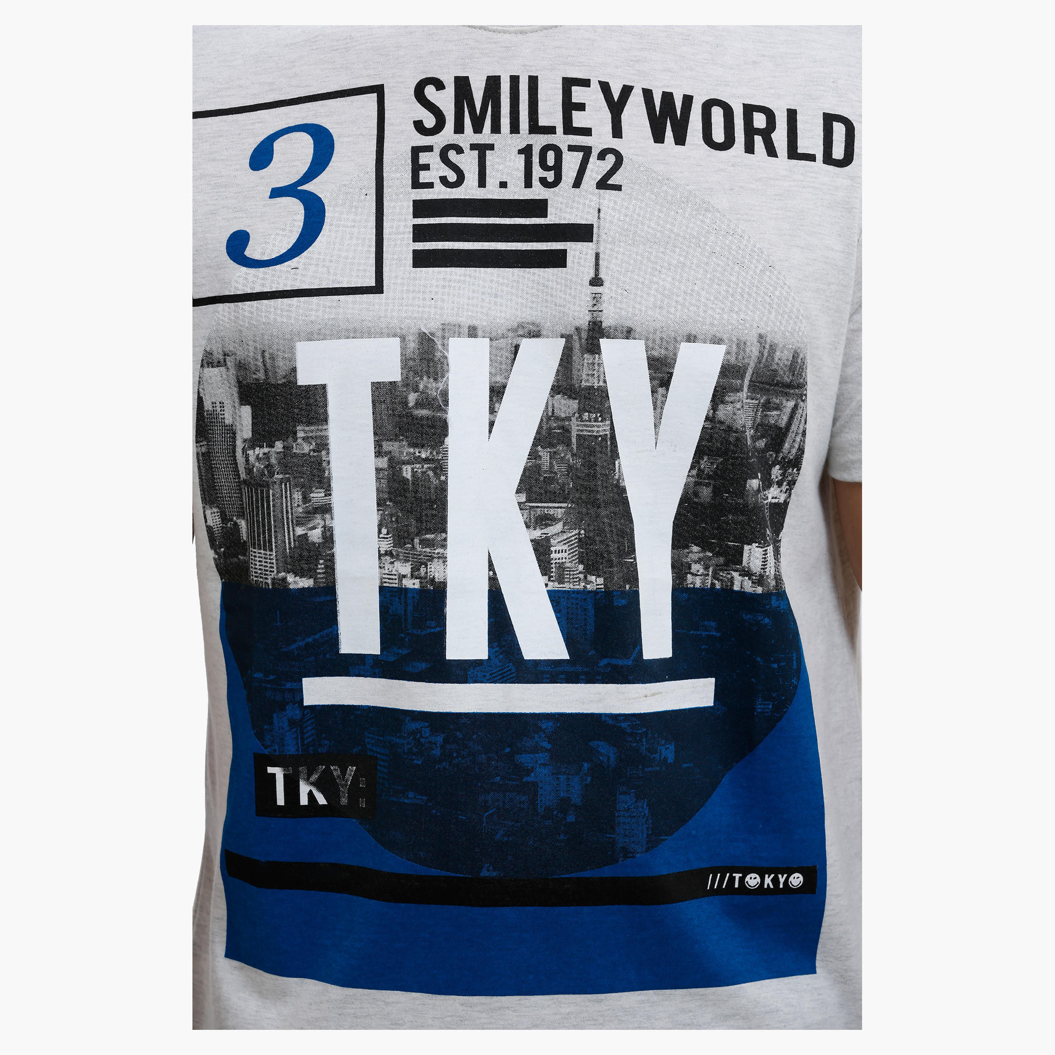 Smiley World Graphic Print T-Shirt with Short Sleeves-men-clothing-tshirtsandpolos-tshirts-image-4