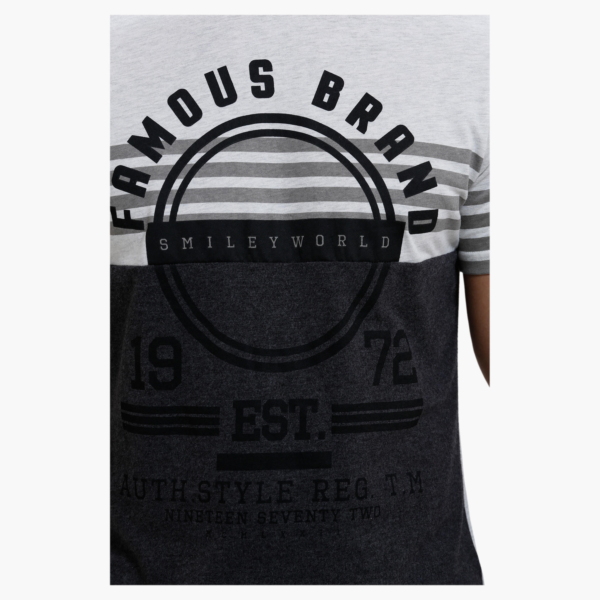 Smiley World Printed Crew Neck T-Shirt with Short Sleeves-men-clothing-tshirtsandpolos-tshirts-image-4
