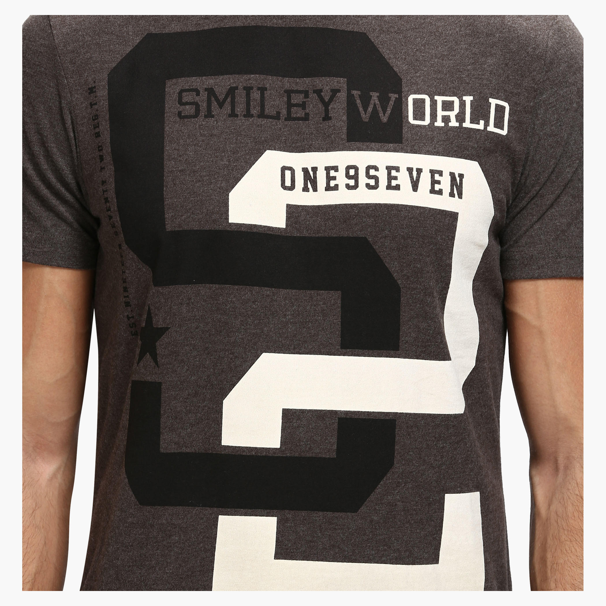 Smiley World Graphic Print T-Shirt with Short Sleeves-men-clothing-tshirtsandpolos-tshirts-image-2
