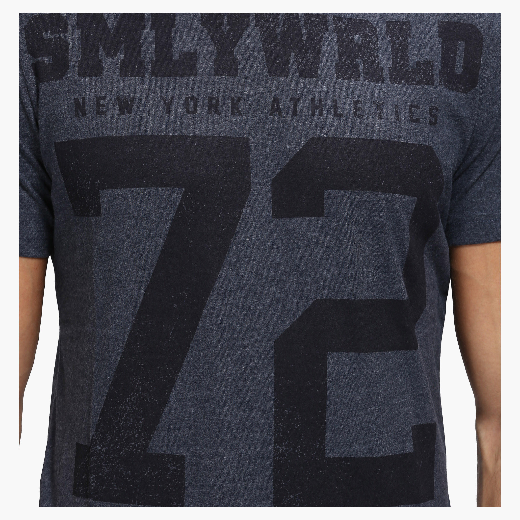 Smiley World Casual Crew Neck T-Shirt with Short Sleeves-men-clothing-tshirtsandpolos-tshirts-image-4