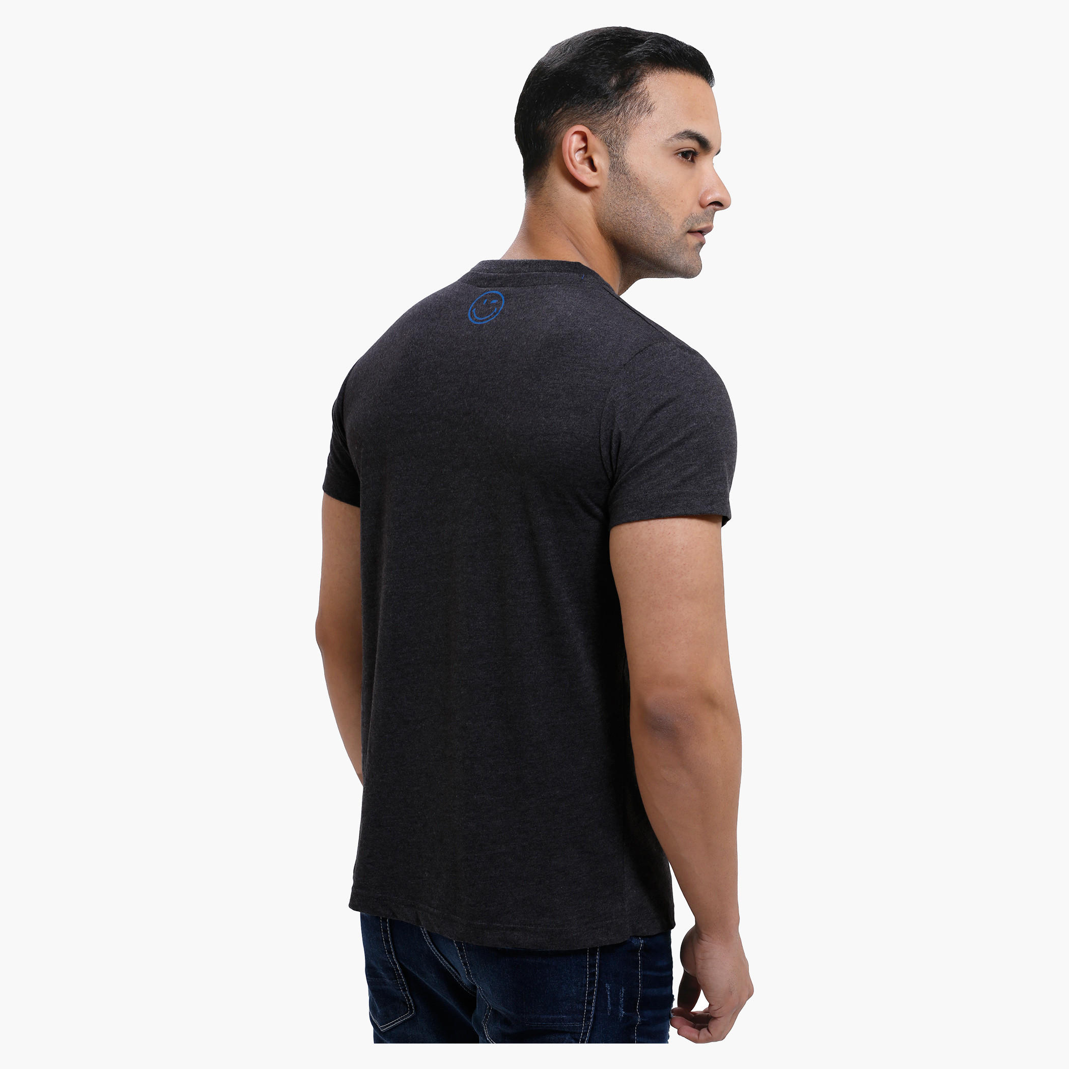 Smiley World Graphic Print T-Shirt with Short Sleeves-men-clothing-tshirtsandpolos-tshirts-image-2