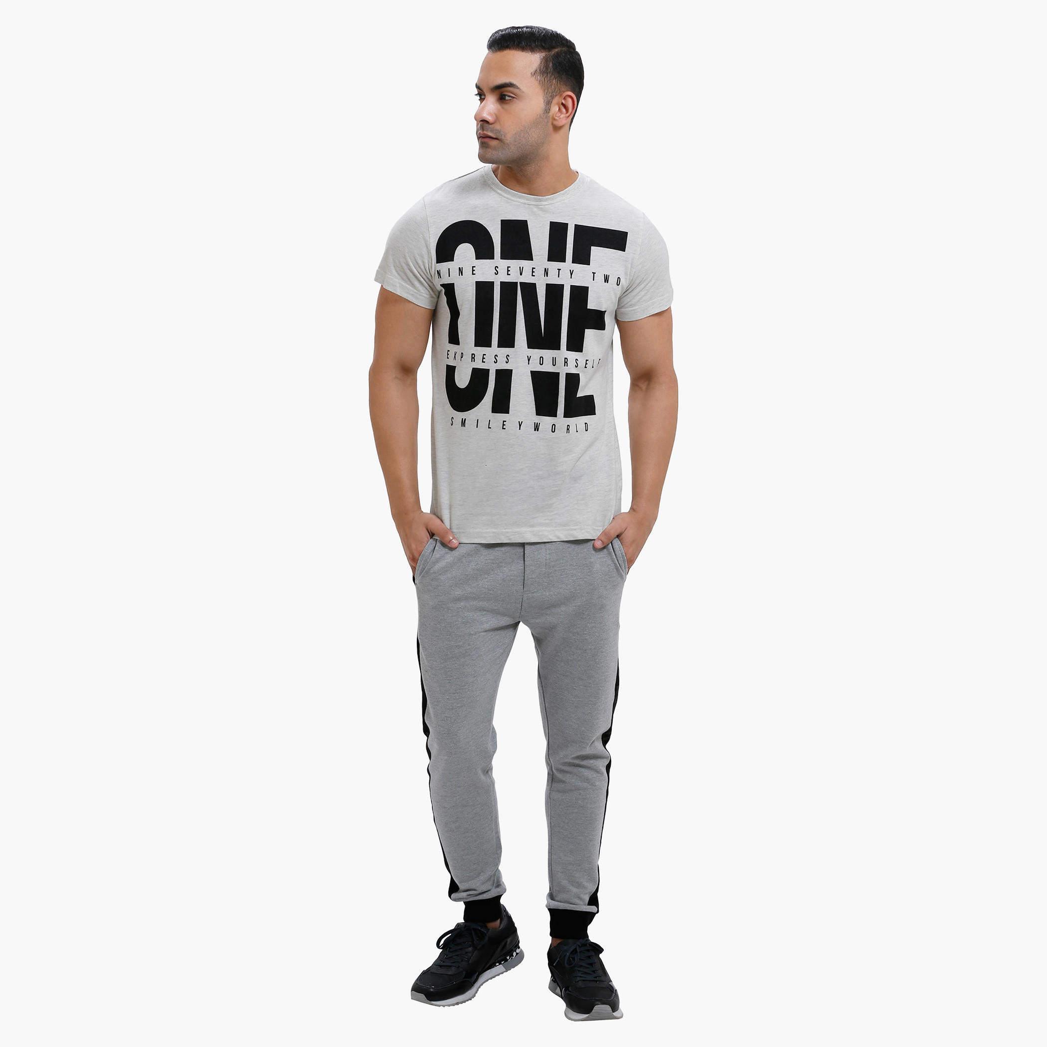 Smiley World Graphic Print T-Shirt with Short Sleeves-men-clothing-tshirtsandpolos-tshirts-image-5