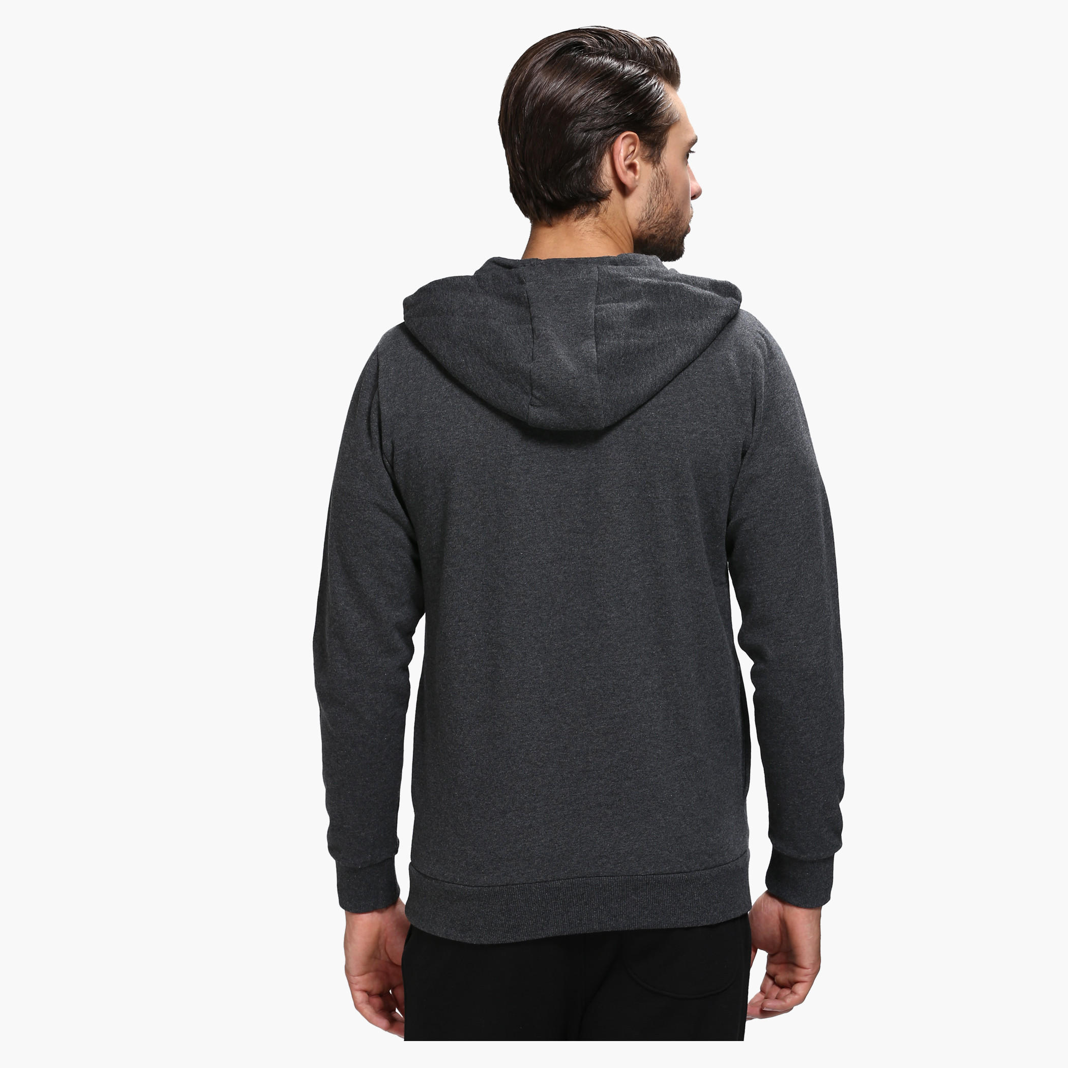 Smiley World Graphic Print Crew Neck Sweatshirt with Hood-men-winterwear-hoodiesandsweatshirts-image-2