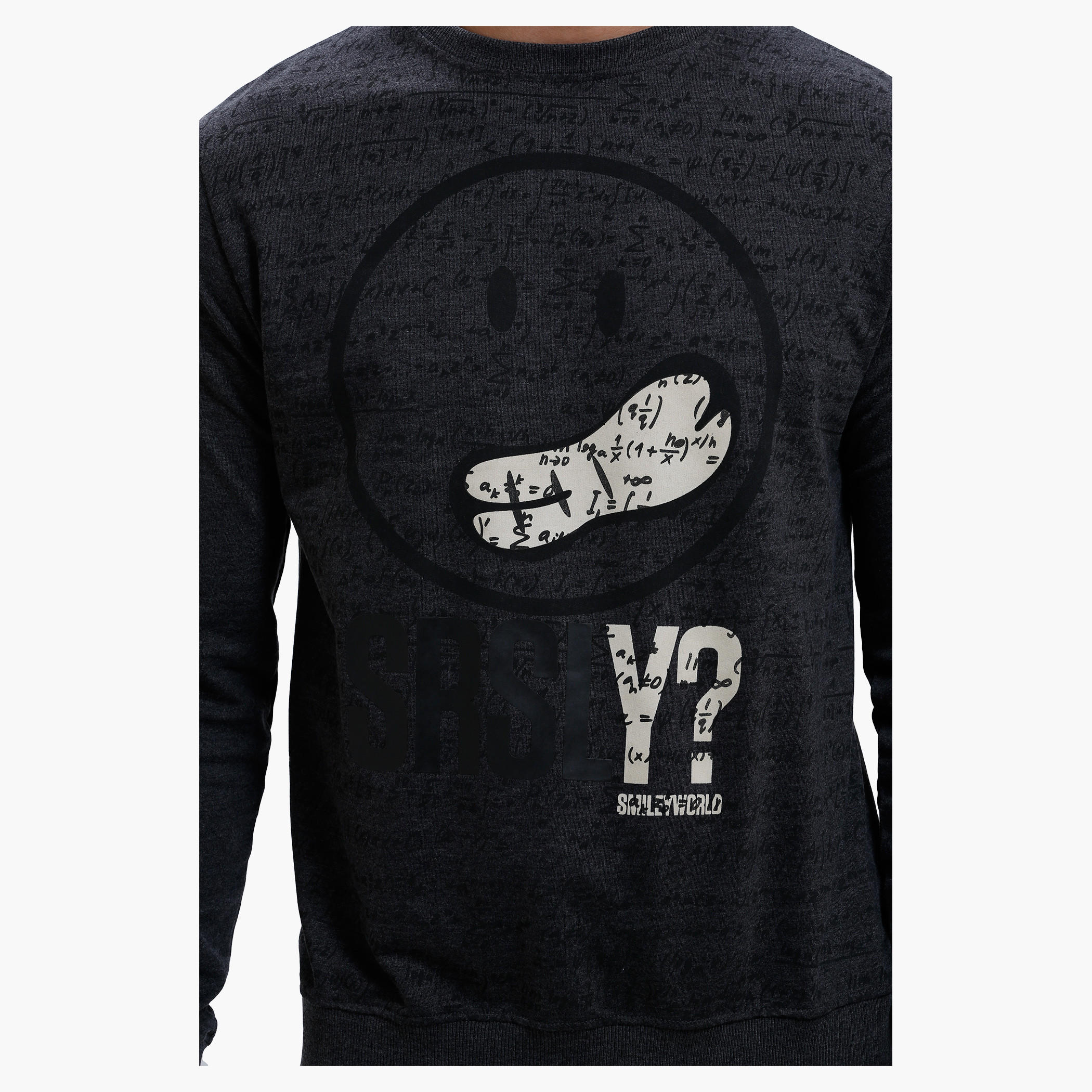 Smiley World Graphic Print Long Sleeves Cotton T-Shirt-men-winterwear-hoodiesandsweatshirts-image-4