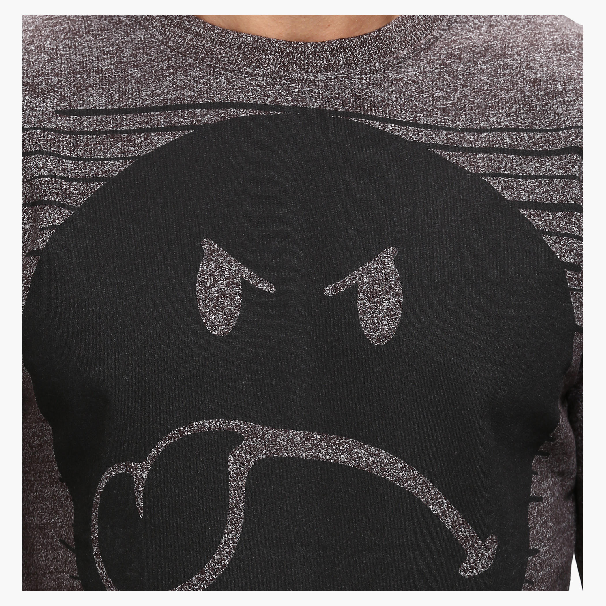Smiley World Printed Round Neck Sweatshirt with Long Sleeves-men-winterwear-hoodiesandsweatshirts-image-4