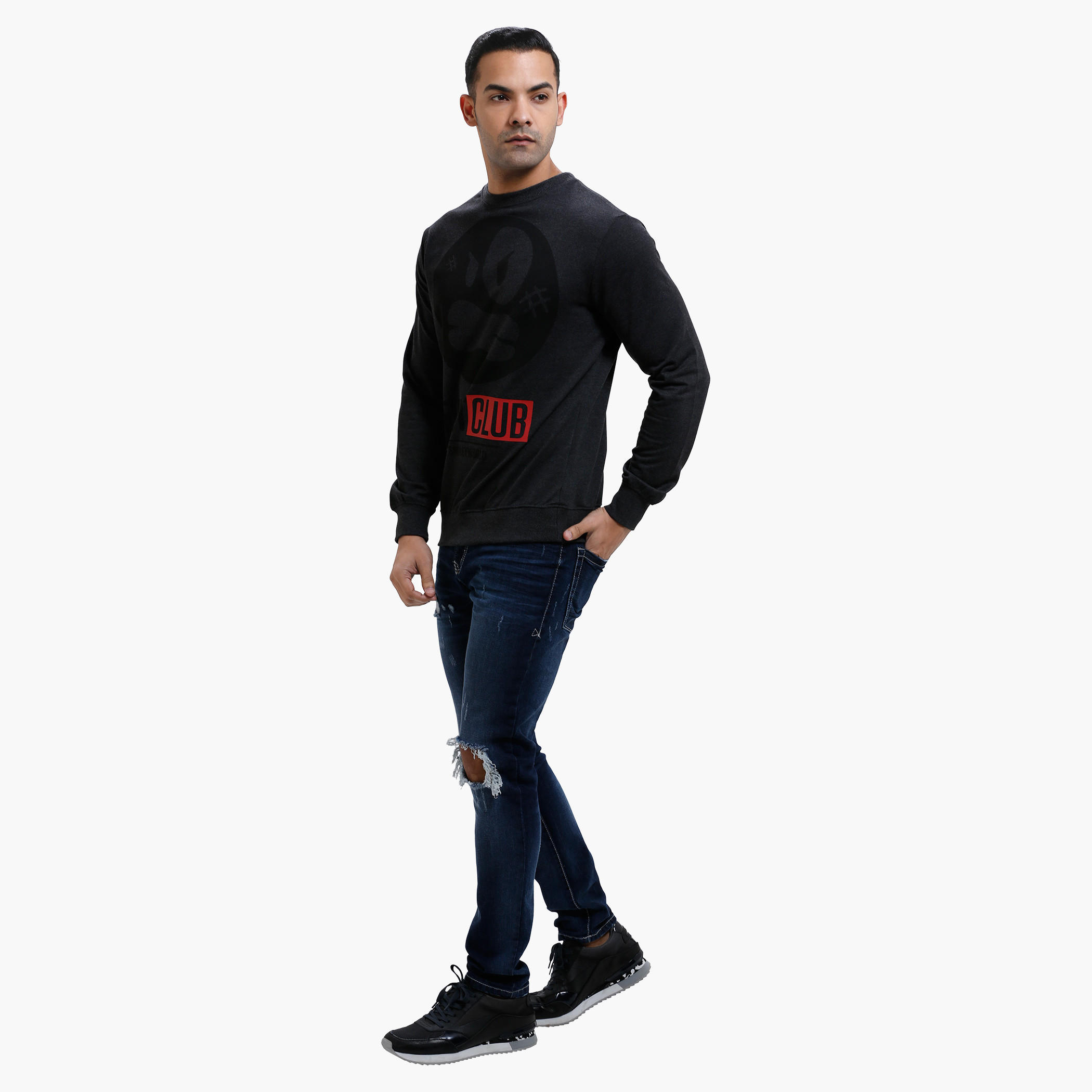 Smiley World Graphic Print Long Sleeves T-Shirt-men-winterwear-hoodiesandsweatshirts-image-5