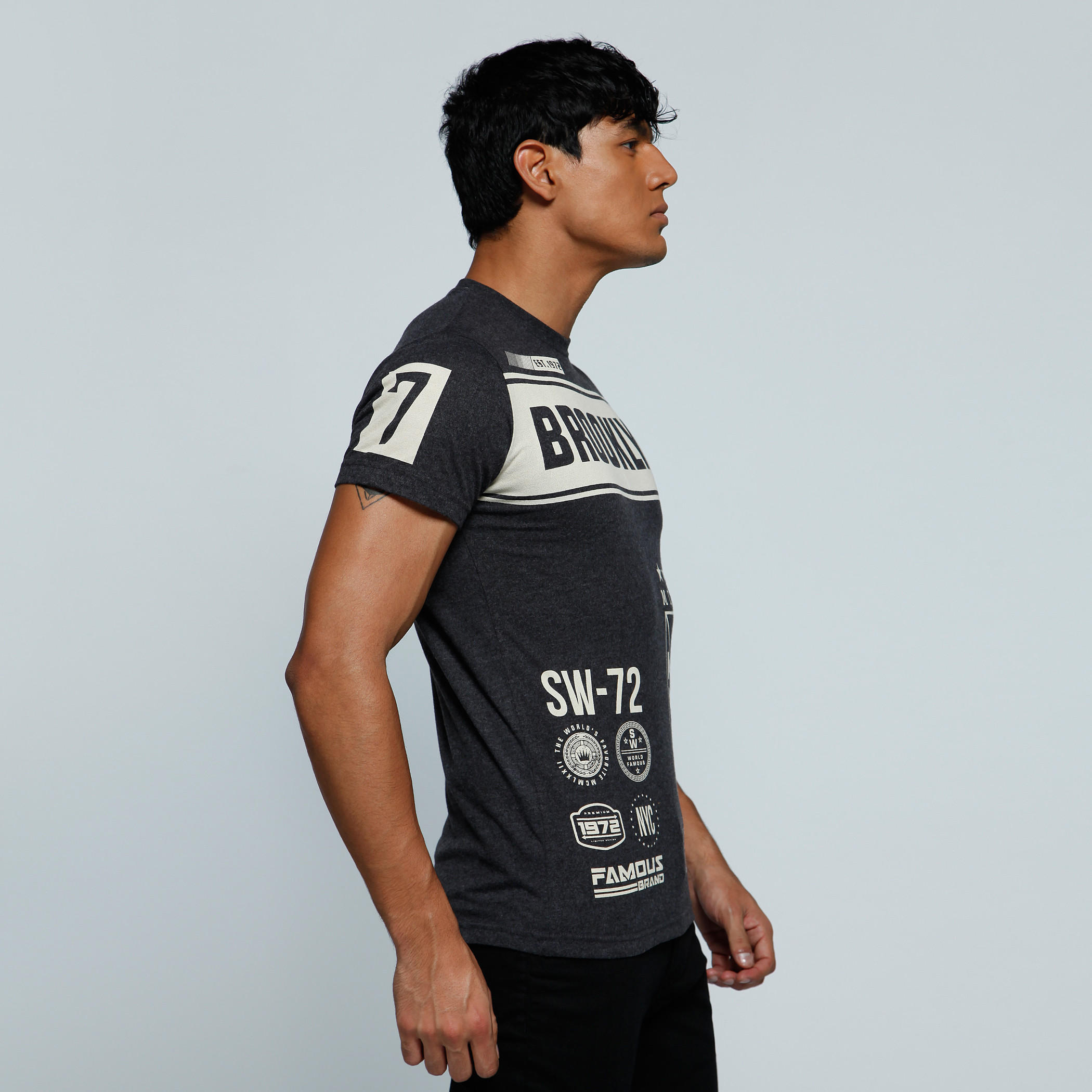 Smiley World Graphic Print T-Shirt with Crew Neck and Short Sleeves-men-clothing-tshirtsandpolos-tshirts-image-3