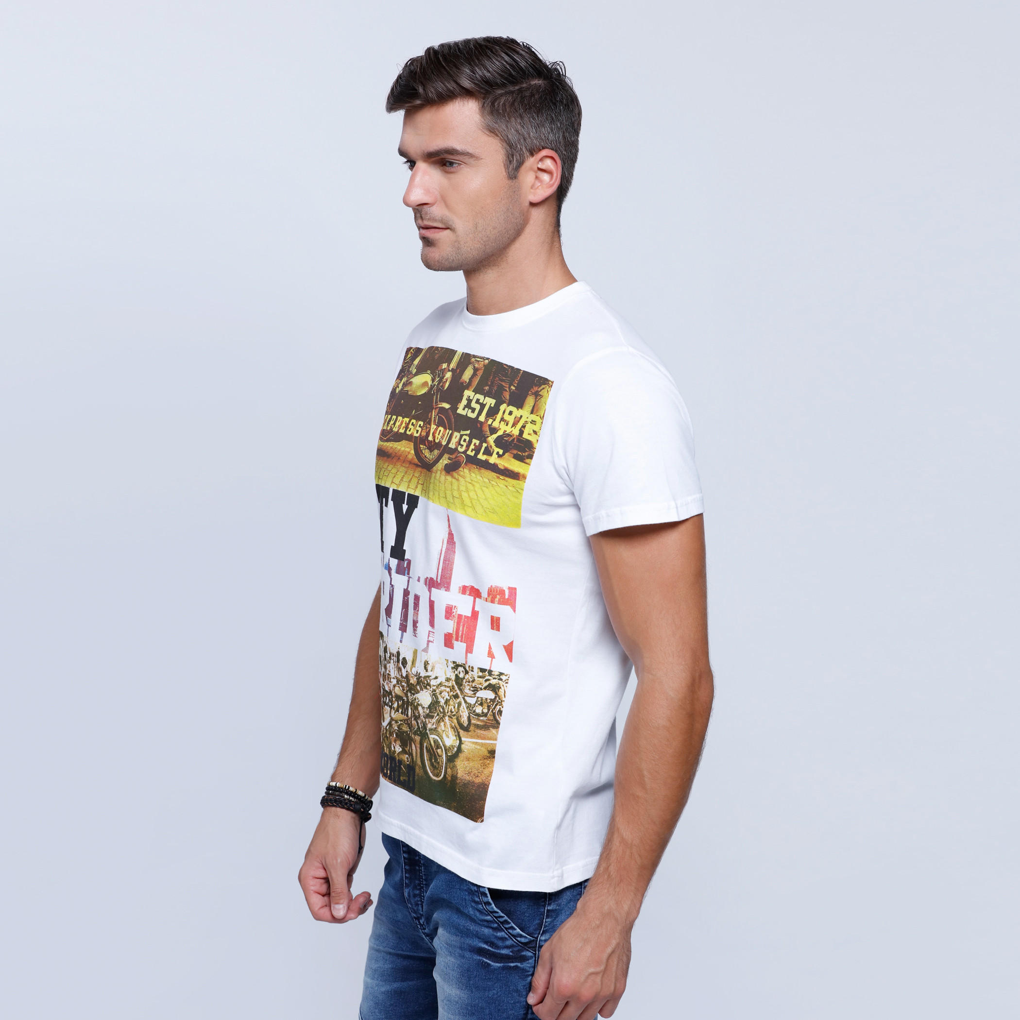 Smiley World Graphic Print T-Shirt with Crew Neck and Short Sleeves-men-clothing-tshirtsandpolos-tshirts-image-3