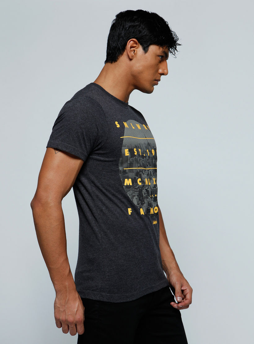 Smiley World Printed T-Shirt with Crew Neck and Short Sleeves-men-clothing-tshirtsandpolos-tshirts-image-3