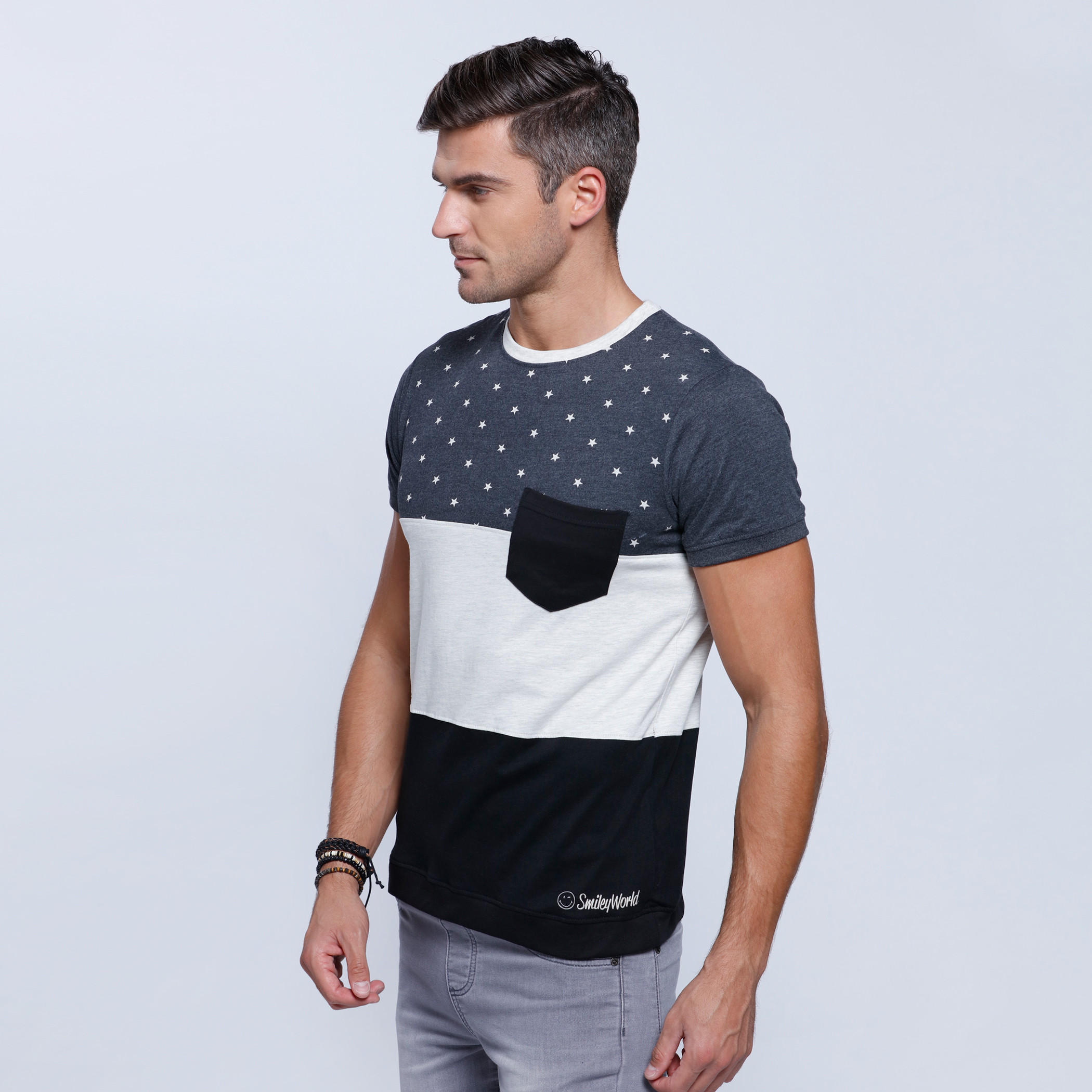 Smiley World Printed T-Shirt with Crew Neck and Short Sleeves-men-clothing-tshirtsandpolos-tshirts-image-3
