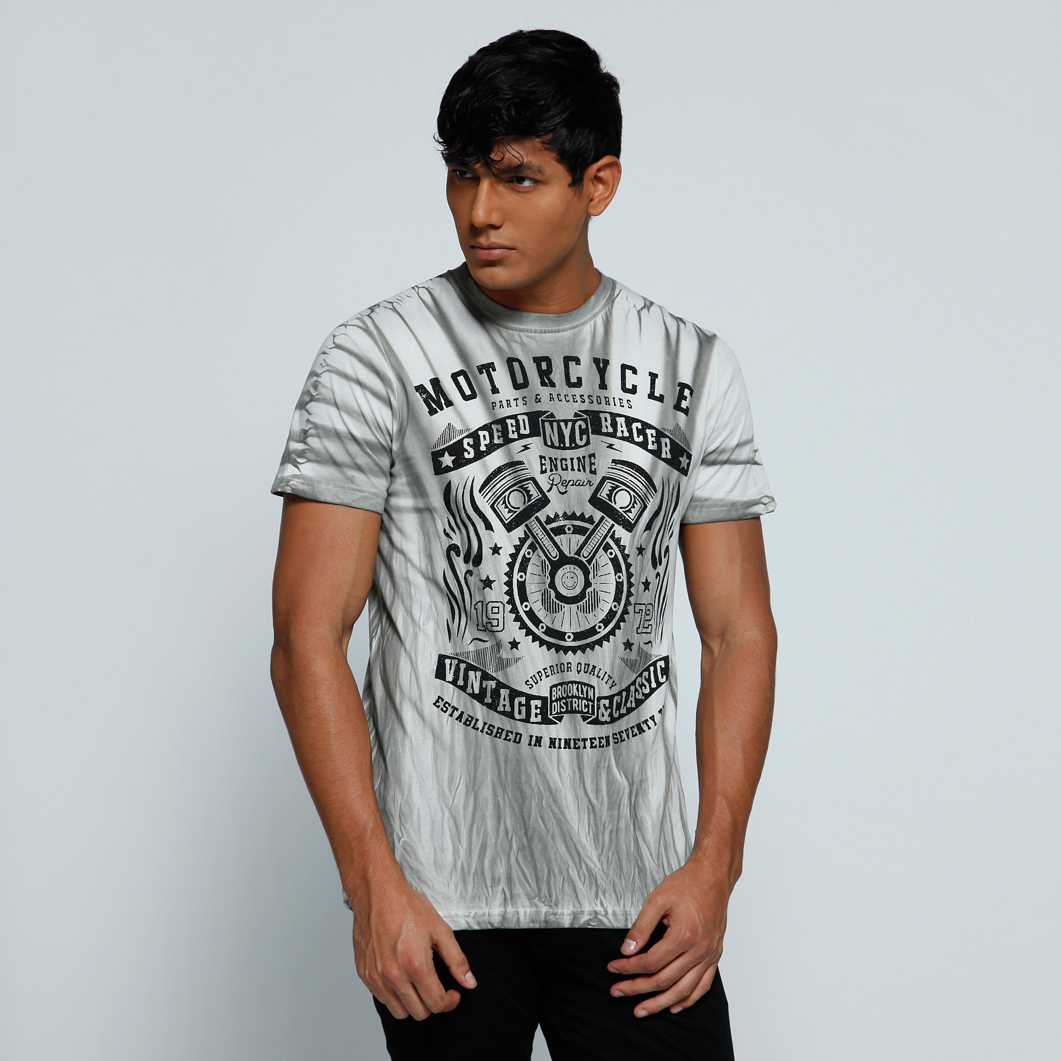 Smiley World Printed T-Shirt with Crew Neck and Short Sleeves-men-clothing-tshirtsandpolos-tshirts-image-1