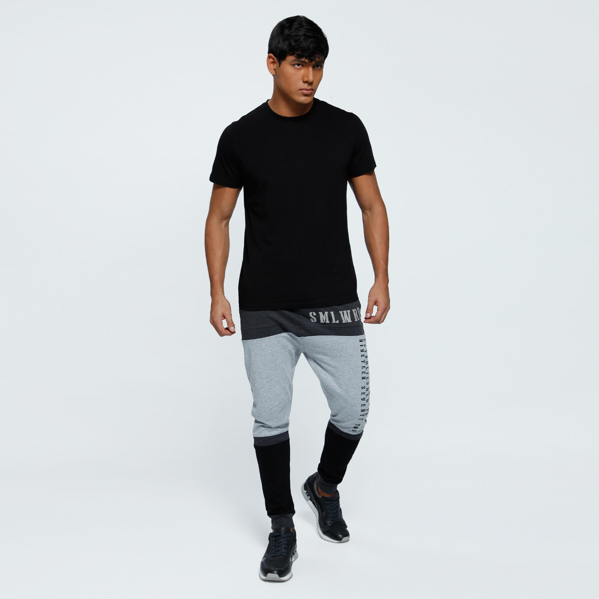 Smiley World Printed Jog Pants with Elastic Waistband-men-clothing-bottoms-joggers-image-1