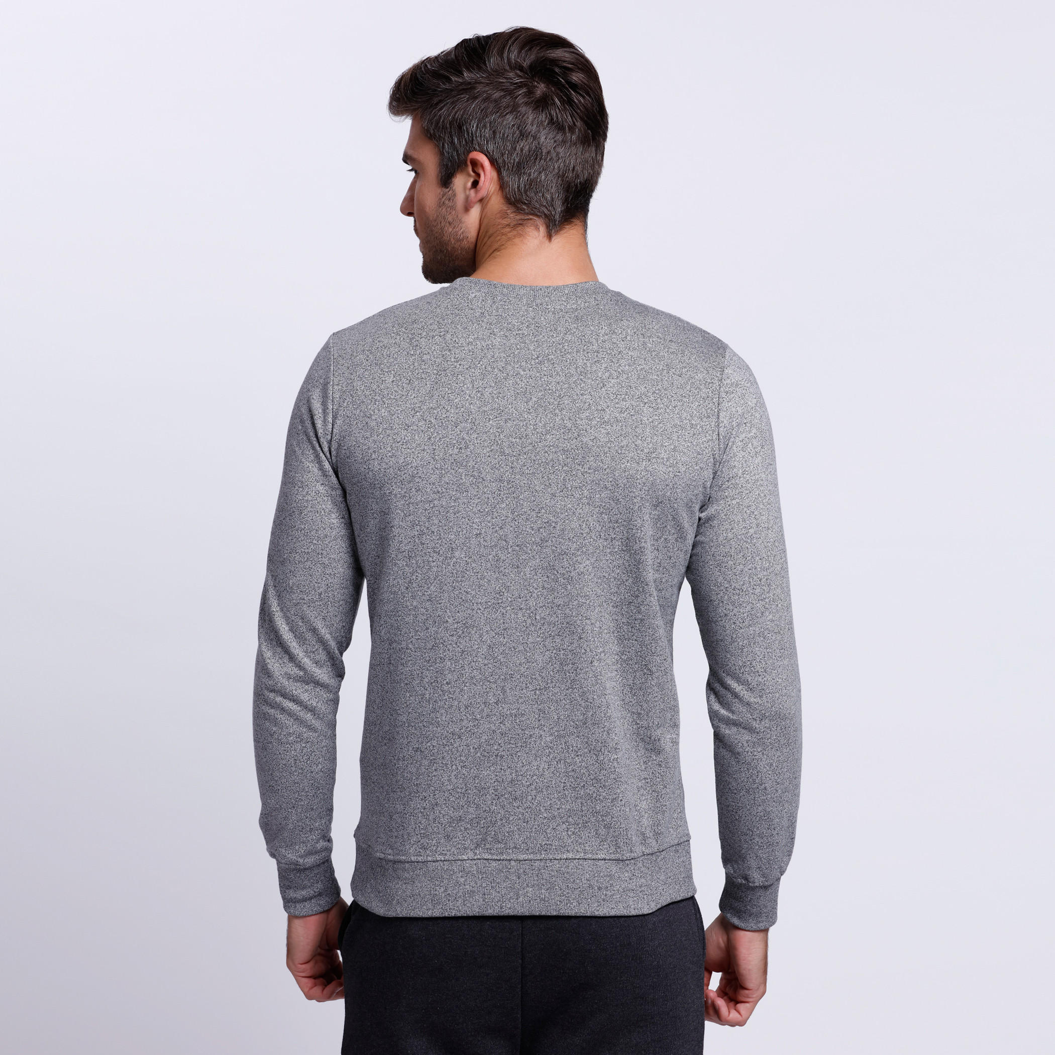 Smiley World Printed Sweatshirt with Crew Neck and Long Sleeves -men-winterwear-hoodiesandsweatshirts-image-2