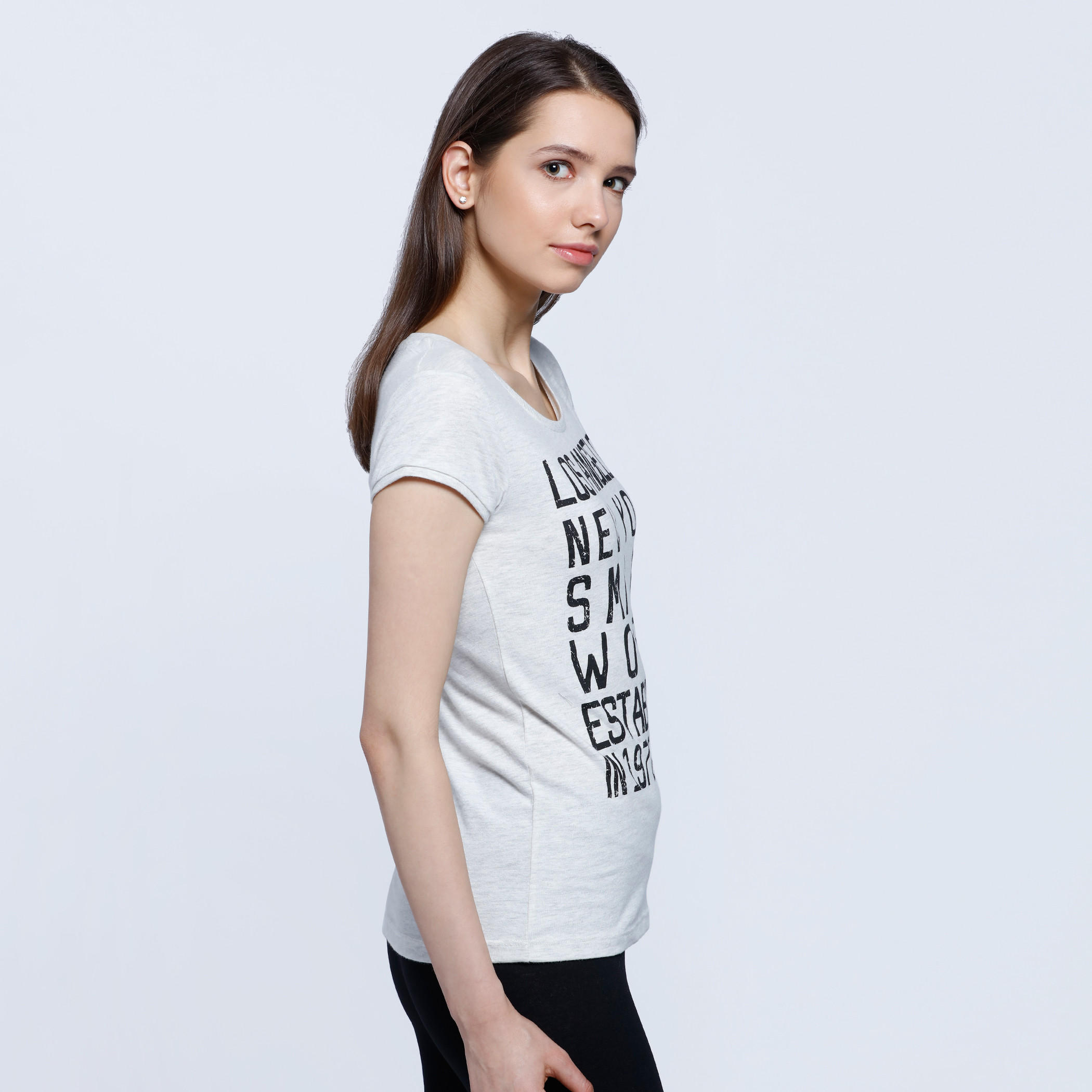 Smiley World Printed T-Shirt with Short Sleeves-women-clothing-tshirts-image-3