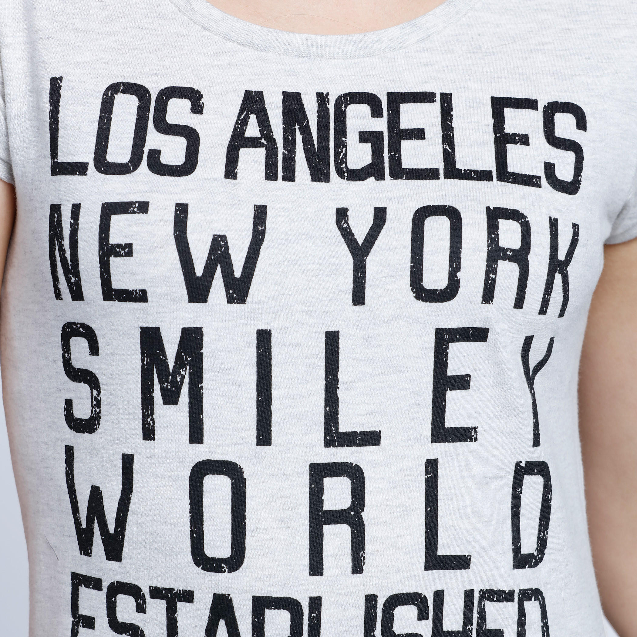 Smiley World Printed T-Shirt with Short Sleeves-women-clothing-tshirts-image-4