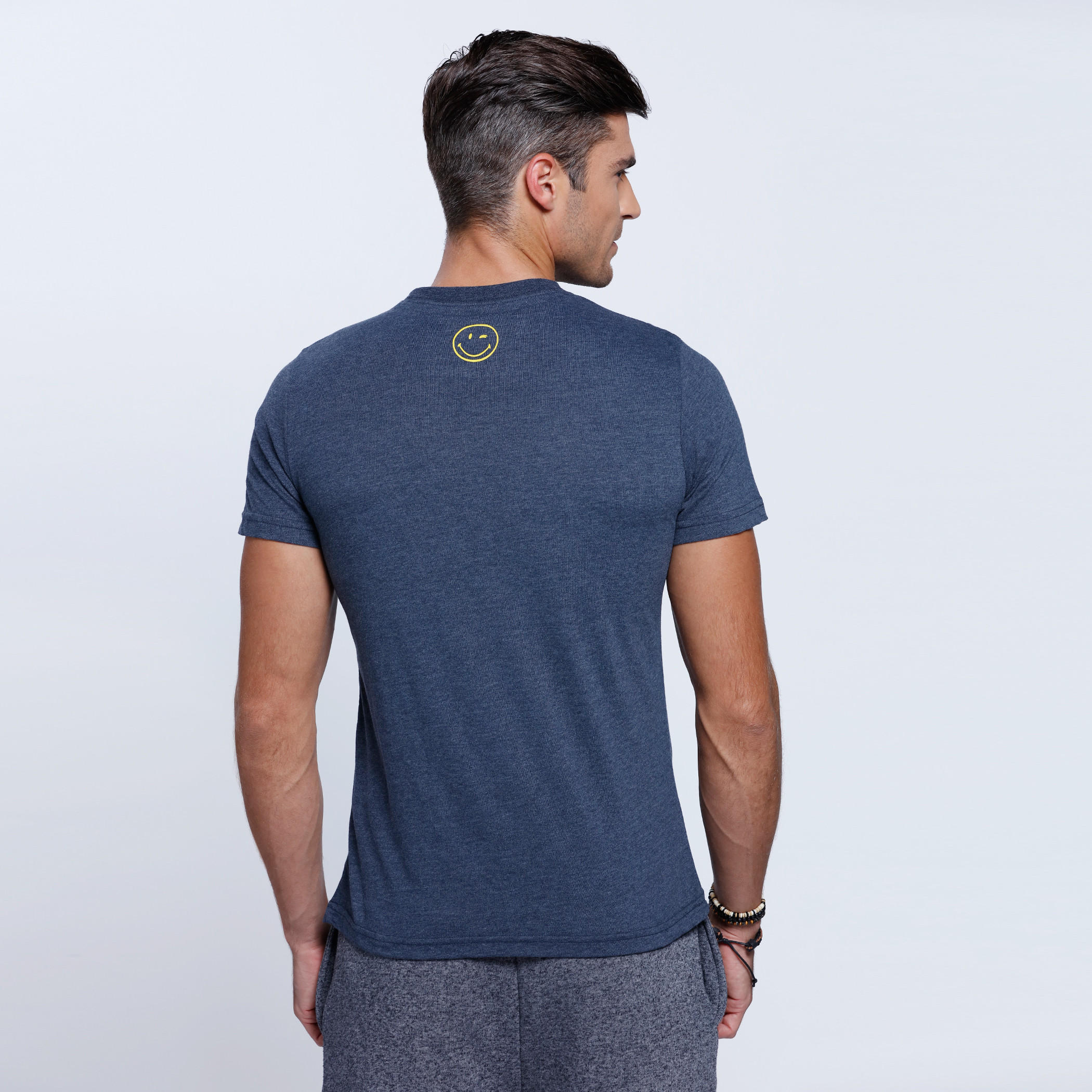 Smiley World Printed Short Sleeves T-Shirt with Round Neckline-men-clothing-tshirtsandpolos-tshirts-image-4