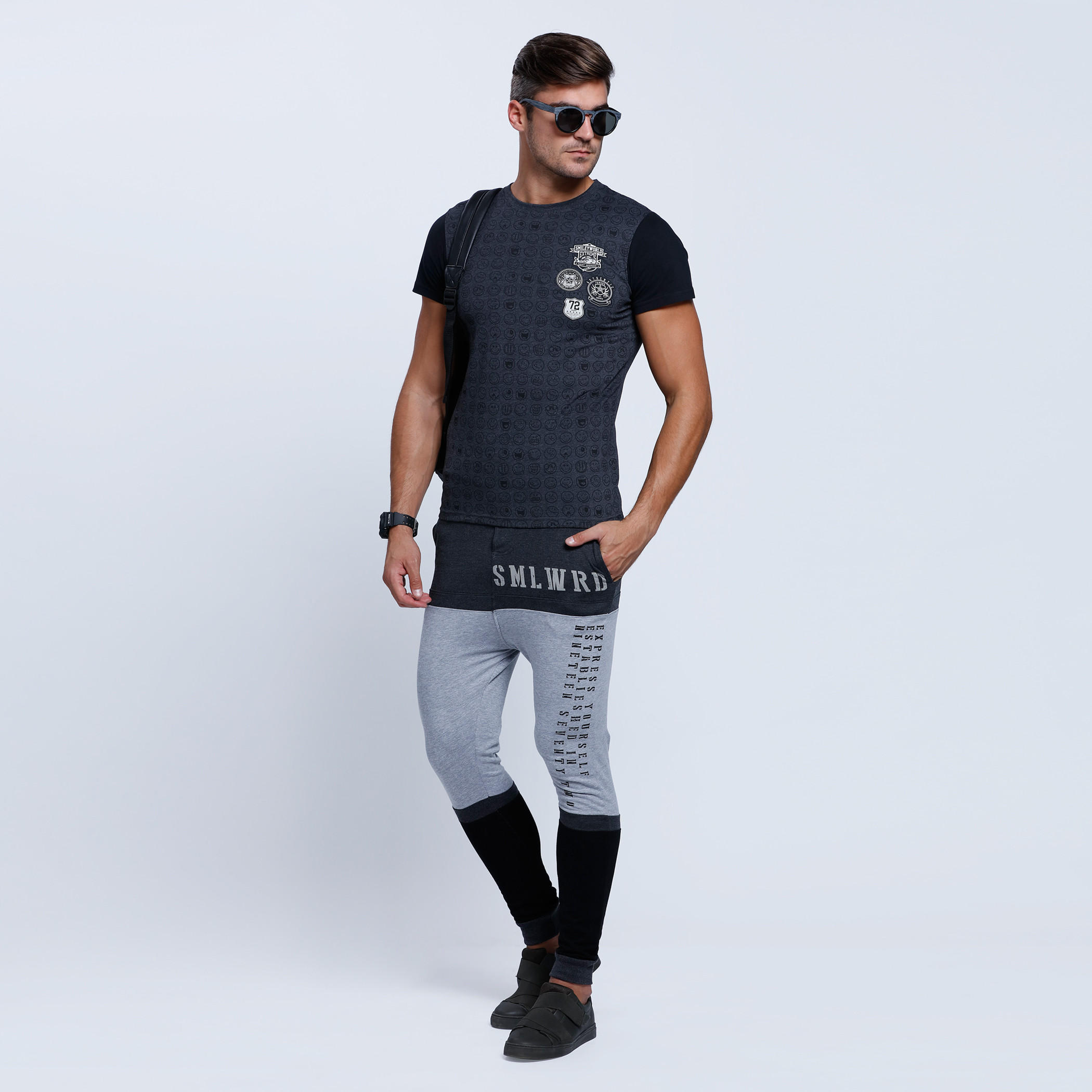 Smiley World Printed Short Sleeves T-Shirt with Round Neck-men-clothing-tshirtsandpolos-tshirts-image-5