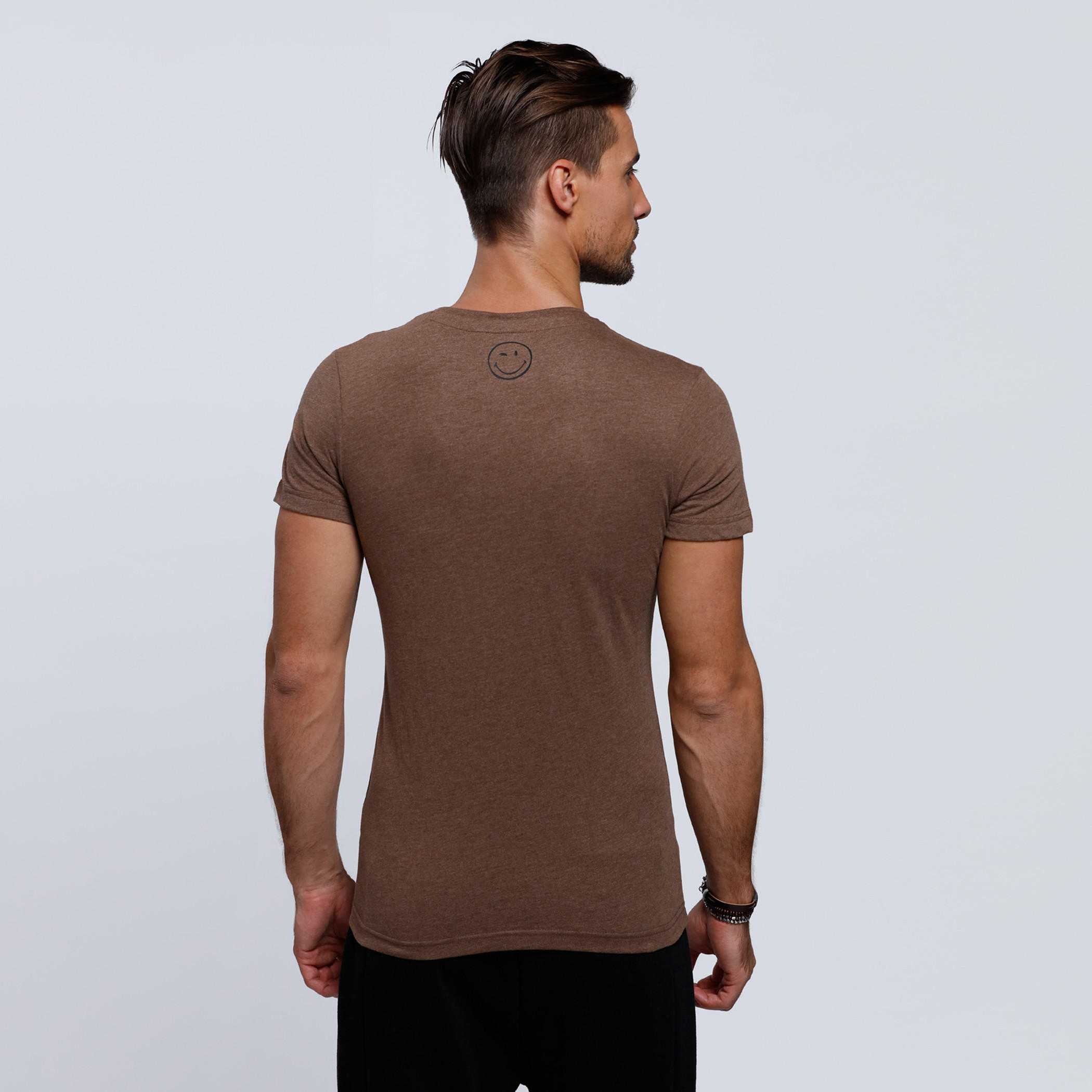 Smiley World Printed Round Neck T-Shirt with Short Sleeves-men-clothing-tshirtsandpolos-tshirts-image-2