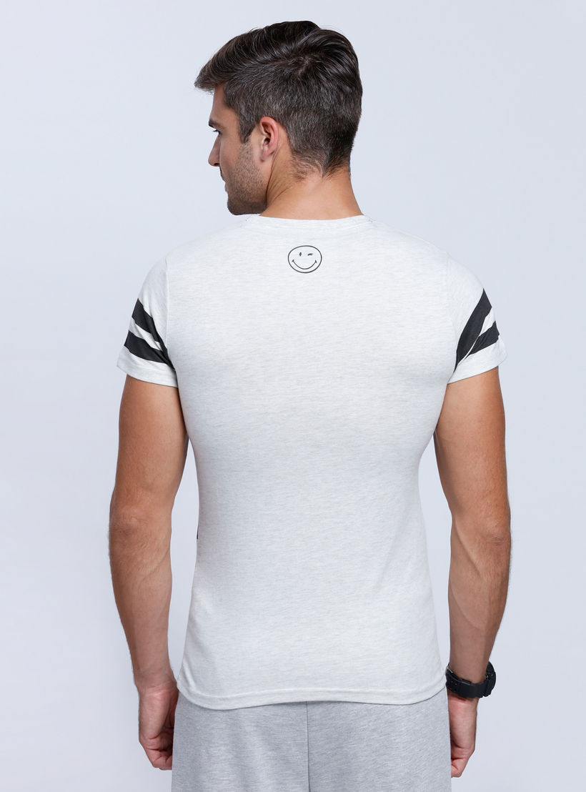 Smiley World Printed Short Sleeves T-Shirt with Round Neck-men-clothing-tshirtsandpolos-tshirts-image-2
