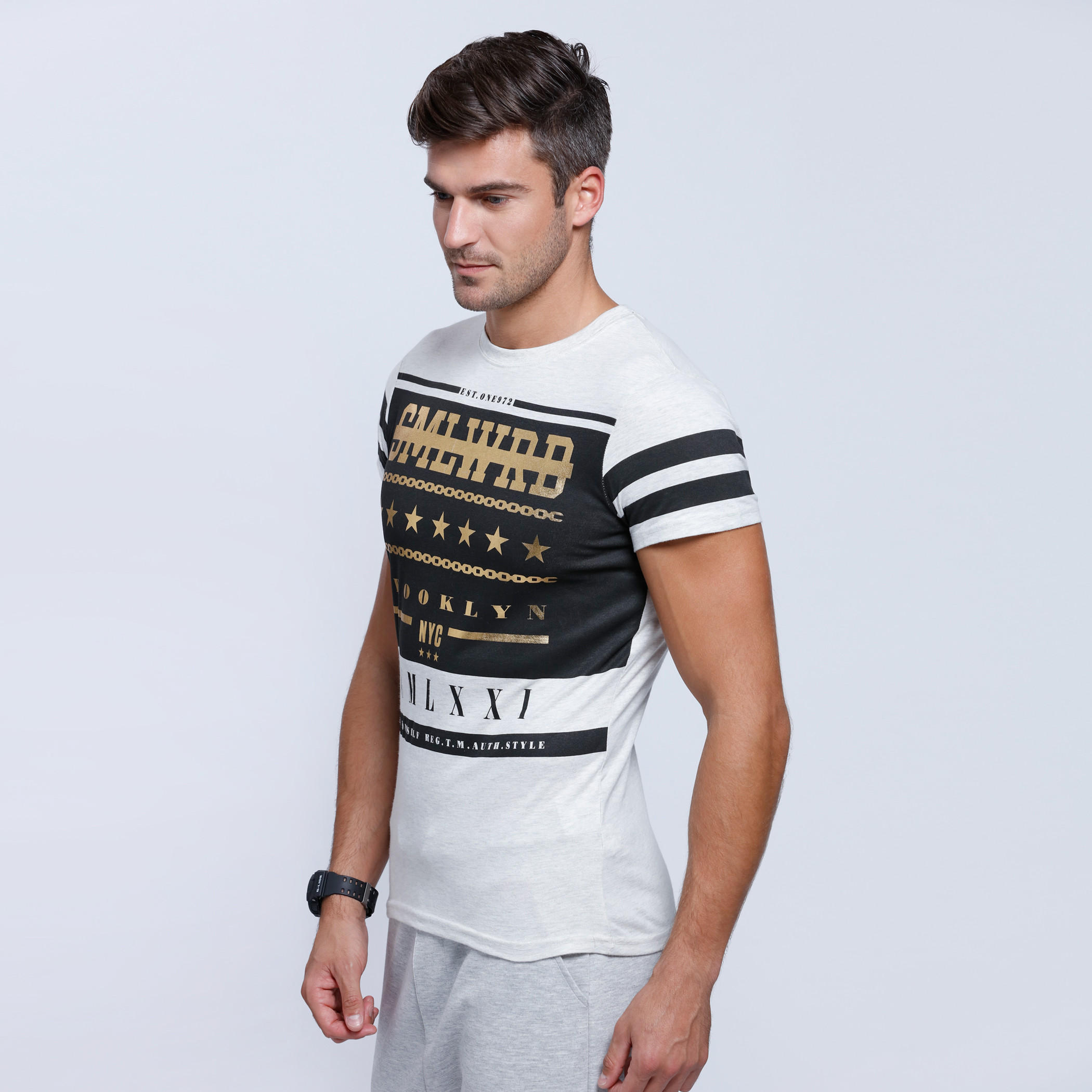 Smiley World Printed Short Sleeves T-Shirt with Round Neck-men-clothing-tshirtsandpolos-tshirts-image-3