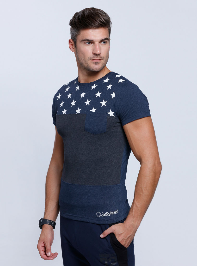 Smiley World Printed Short Sleeves T-Shirt with Round Neck-men-clothing-tshirtsandpolos-tshirts-image-3