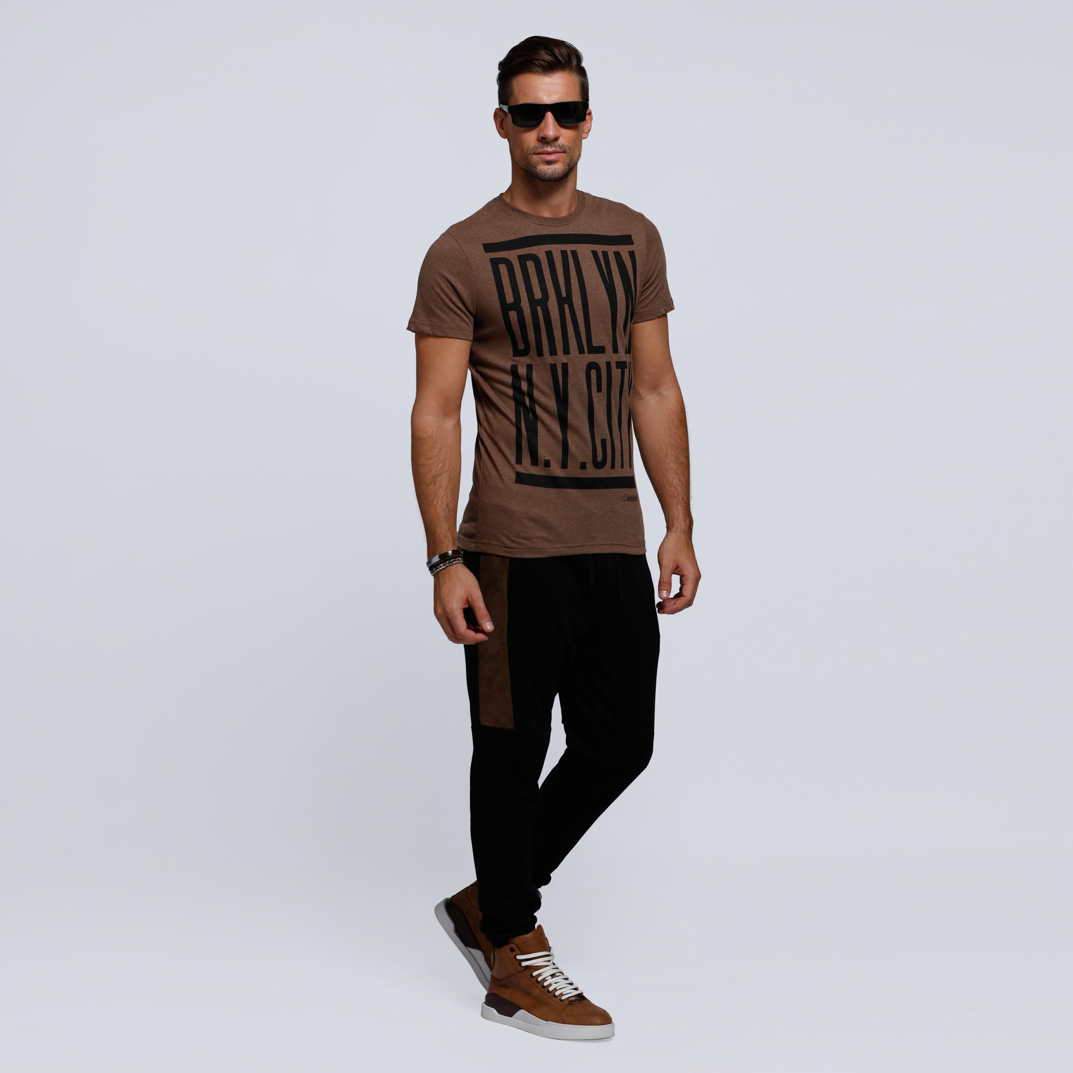 Smiley World Printed Round Neck T-Shirt with Short Sleeves-men-clothing-tshirtsandpolos-tshirts-image-5