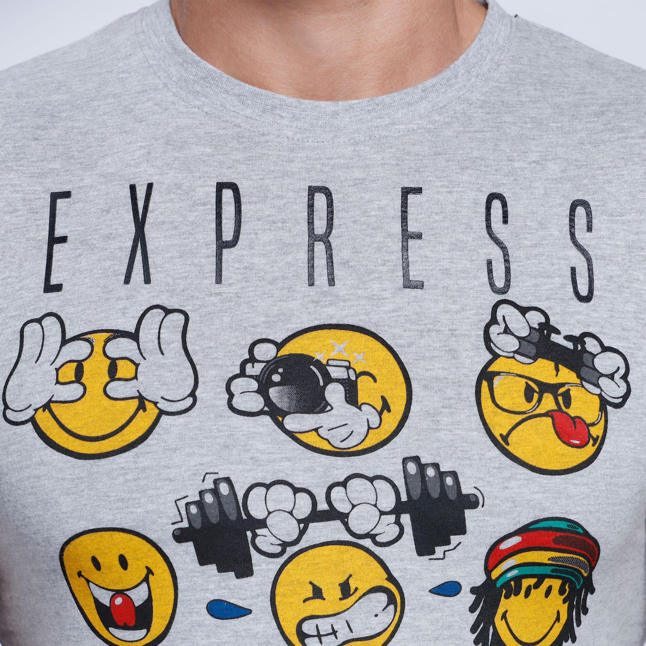 Smiley World Printed Short Sleeves T-Shirt with Round Neck-men-clothing-tshirtsandpolos-tshirts-image-4