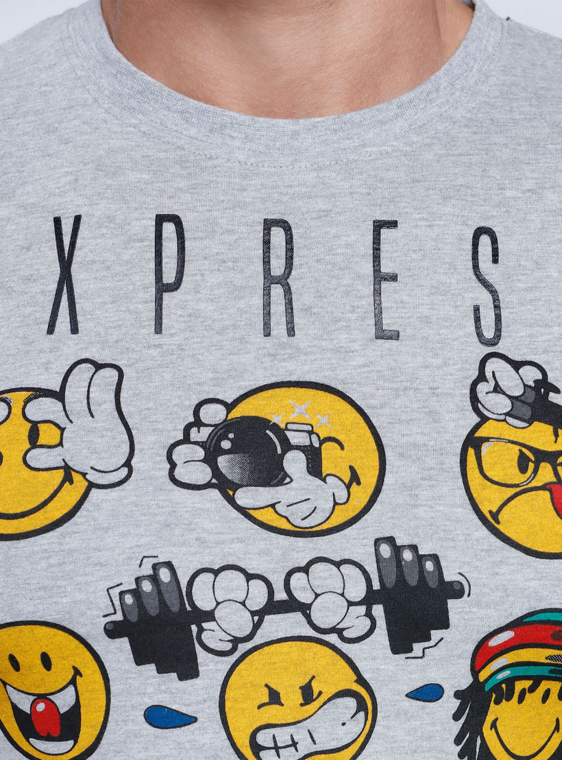 Smiley World Printed Short Sleeves T-Shirt with Round Neck-men-clothing-tshirtsandpolos-tshirts-image-2