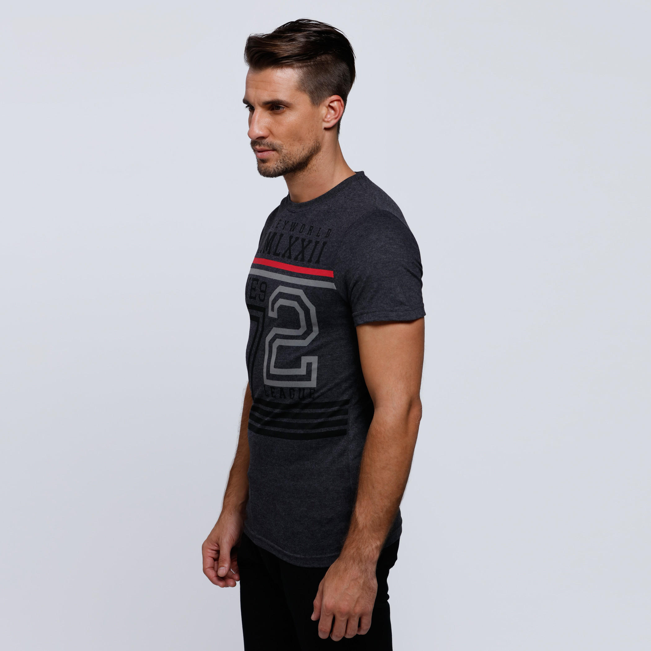 Smiley World Printed Round Neck T-Shirt with Short Sleeves-men-clothing-tshirtsandpolos-tshirts-image-3