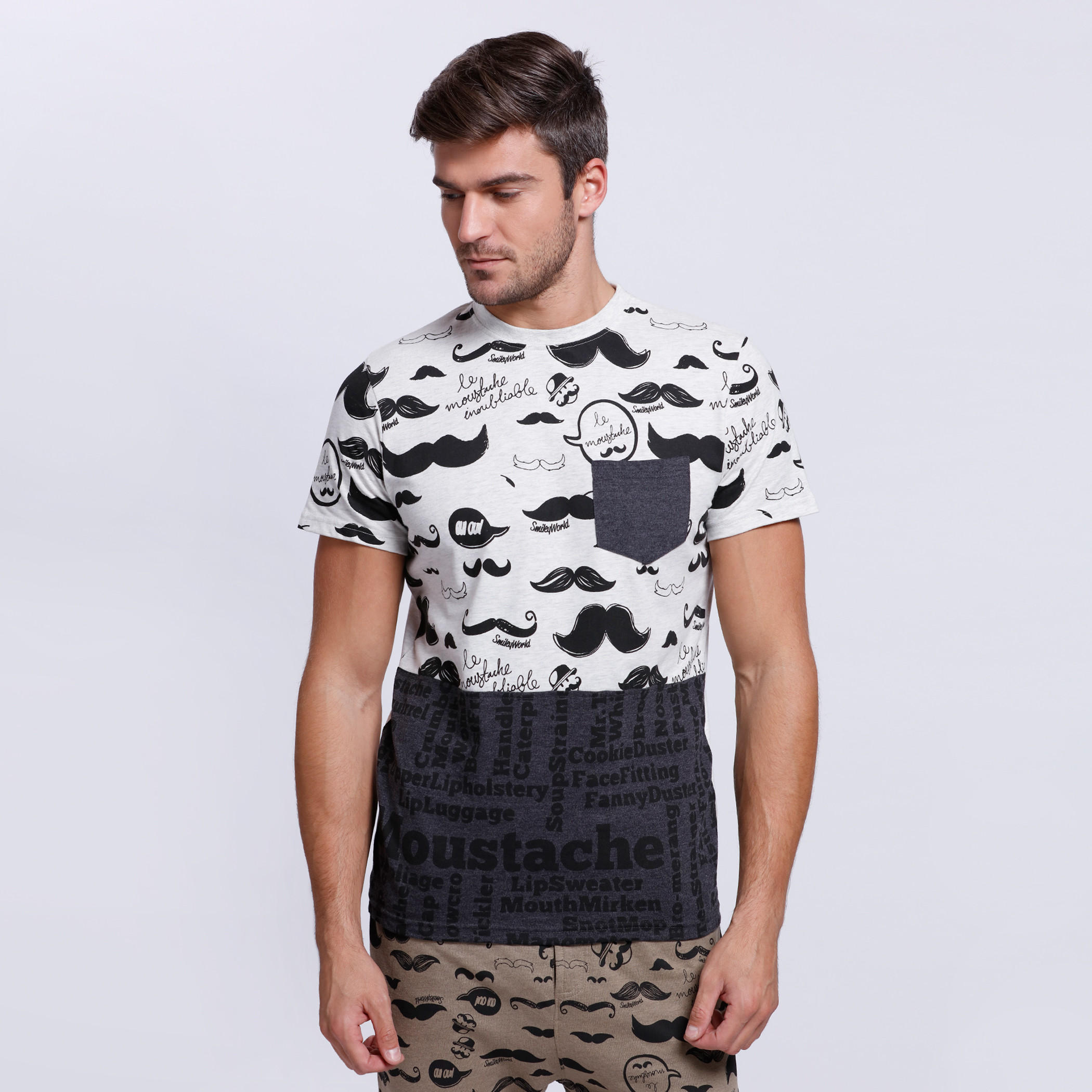 Smiley World Printed T-Shirt with Crew Neck and Short Sleeves-men-clothing-tshirtsandpolos-tshirts-image-1