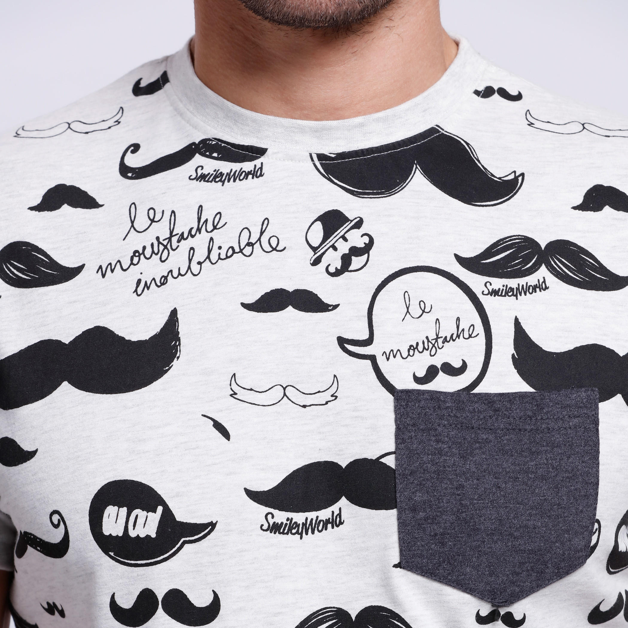 Smiley World Printed T-Shirt with Crew Neck and Short Sleeves-men-clothing-tshirtsandpolos-tshirts-image-4