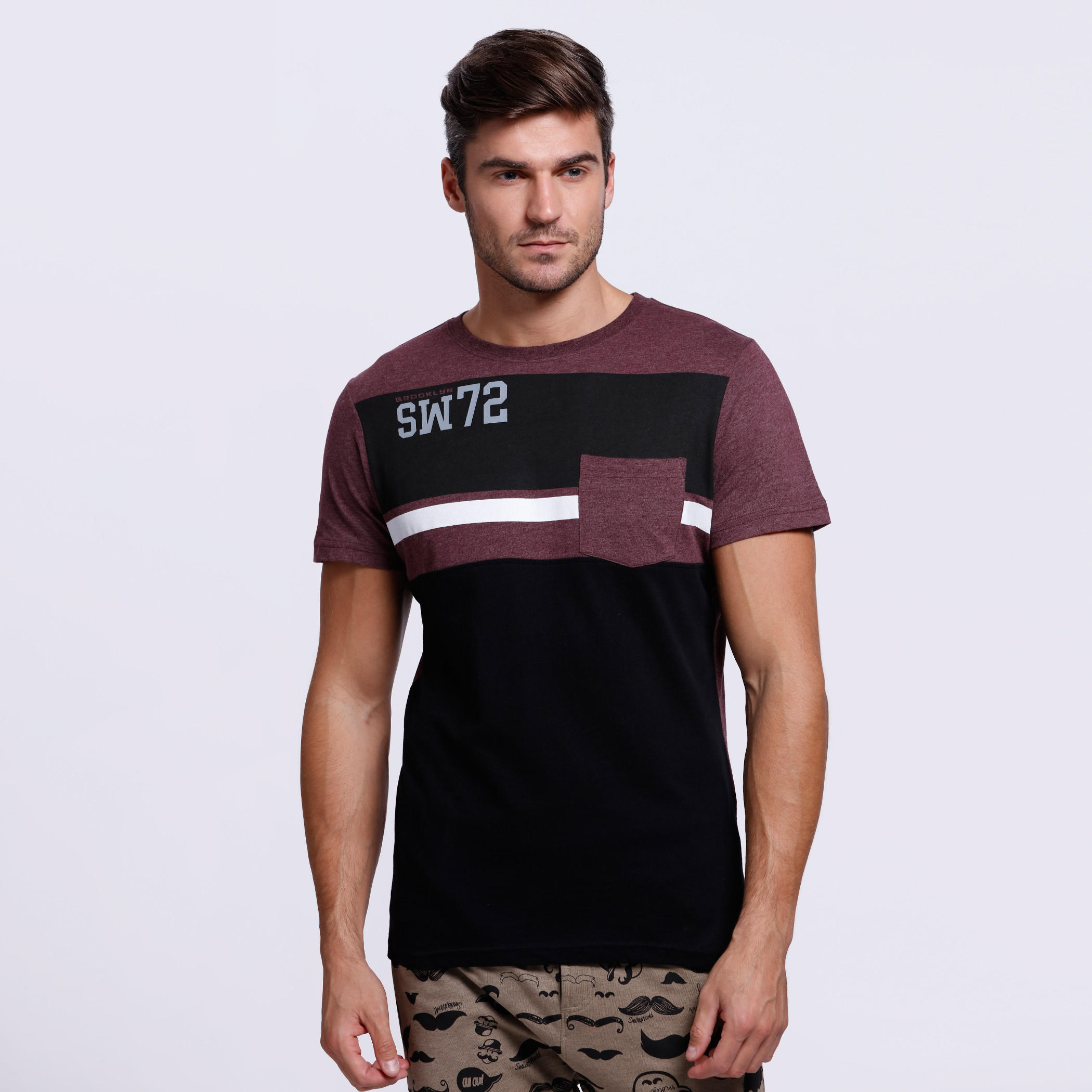 Smiley World Printed T-Shirt with Crew Neck and Short Sleeves -men-clothing-tshirtsandpolos-tshirts-image-1