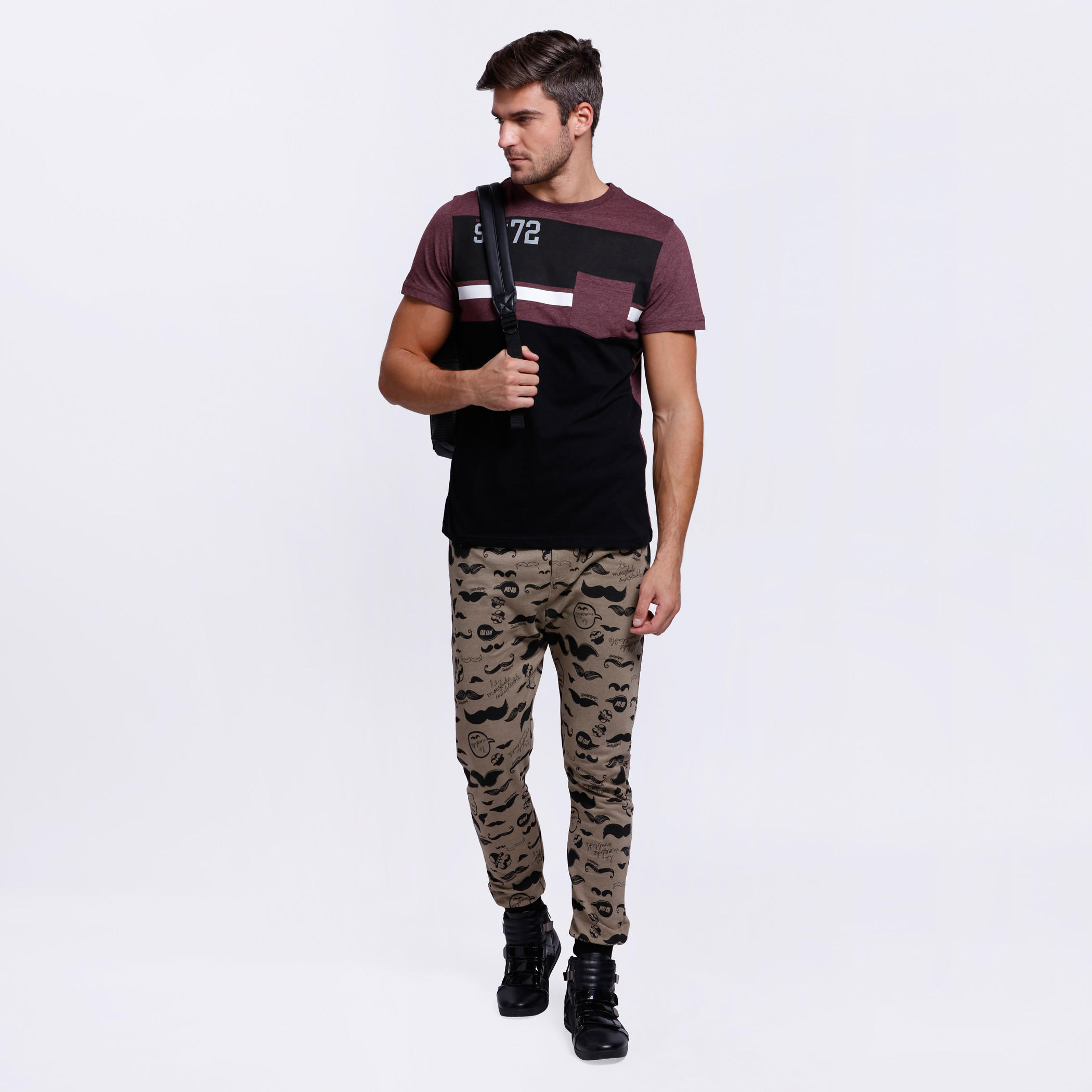 Smiley World Printed T-Shirt with Crew Neck and Short Sleeves -men-clothing-tshirtsandpolos-tshirts-image-5
