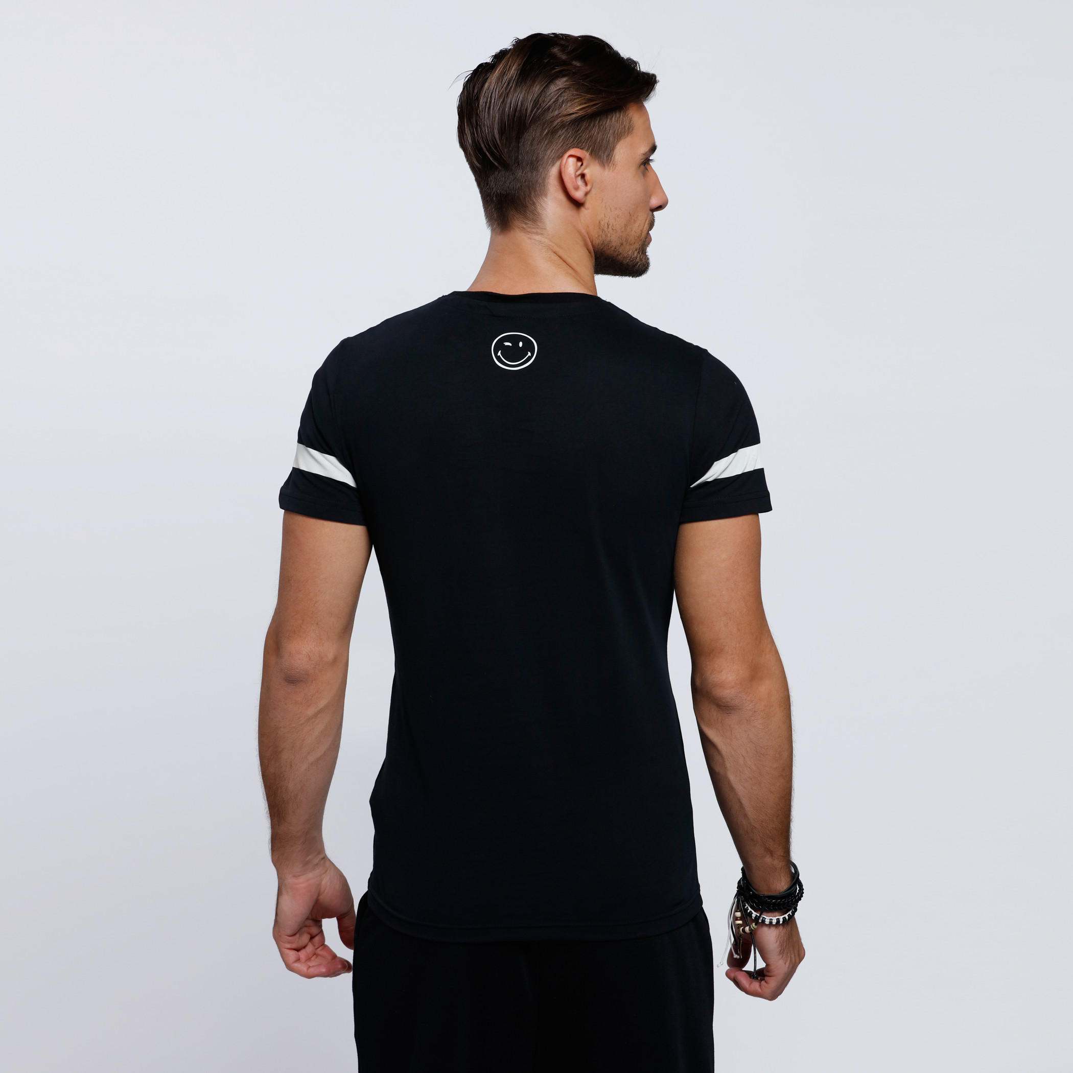Smiley World Printed Round Neck T-Shirt with Short Sleeves-men-clothing-tshirtsandpolos-tshirts-image-2