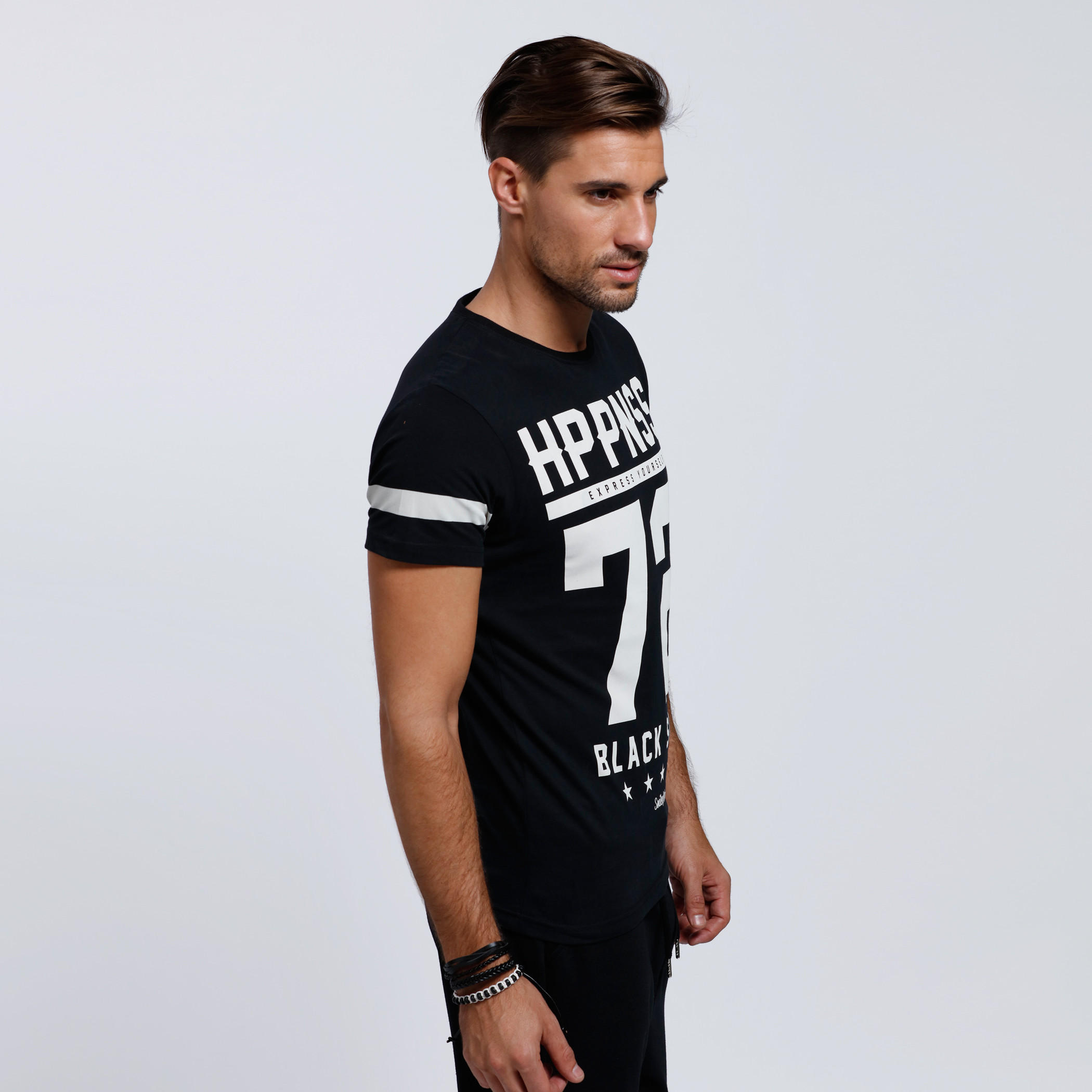 Smiley World Printed Round Neck T-Shirt with Short Sleeves-men-clothing-tshirtsandpolos-tshirts-image-3