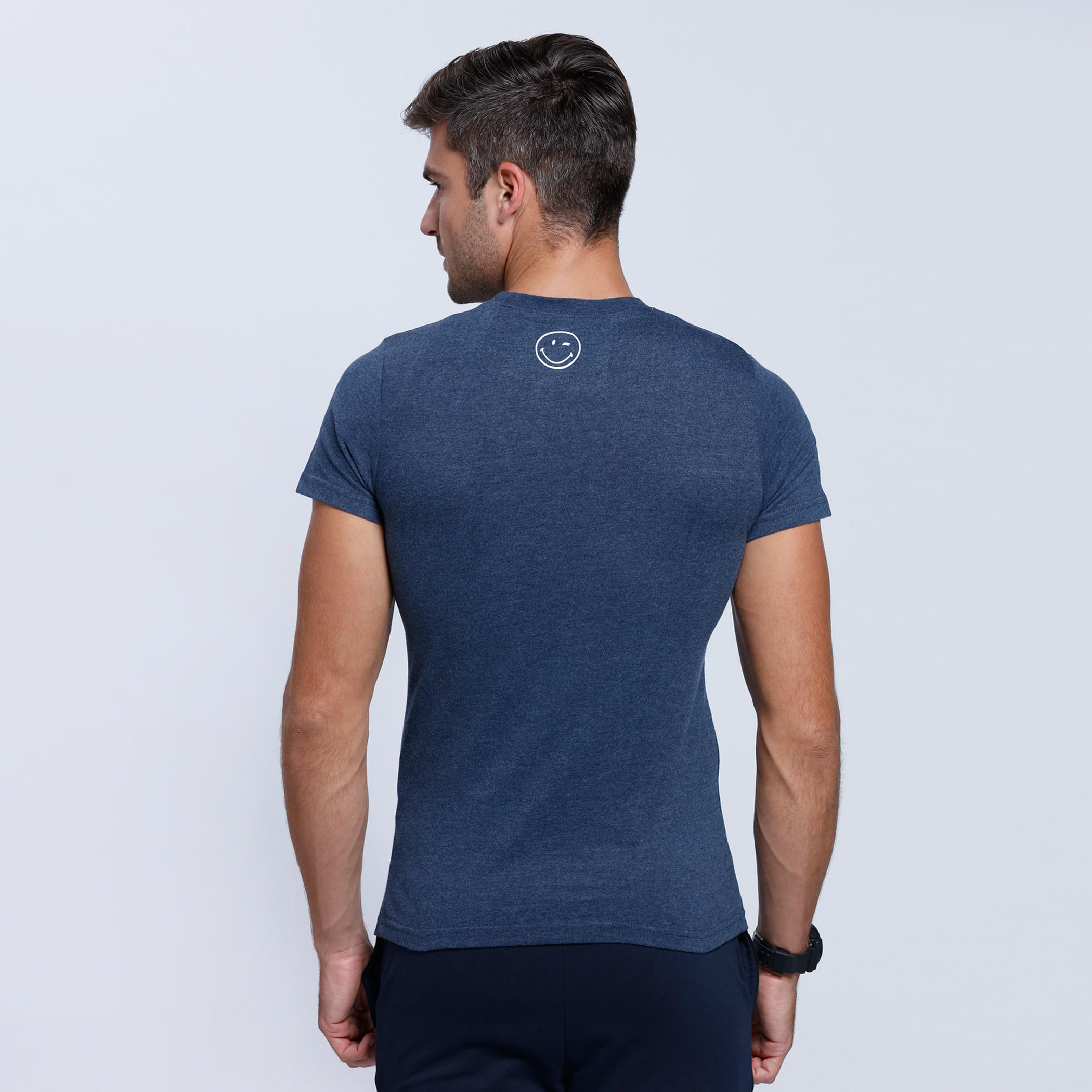 Smiley World Printed Short Sleeves T-Shirt with Round Neck-men-clothing-tshirtsandpolos-tshirts-image-2