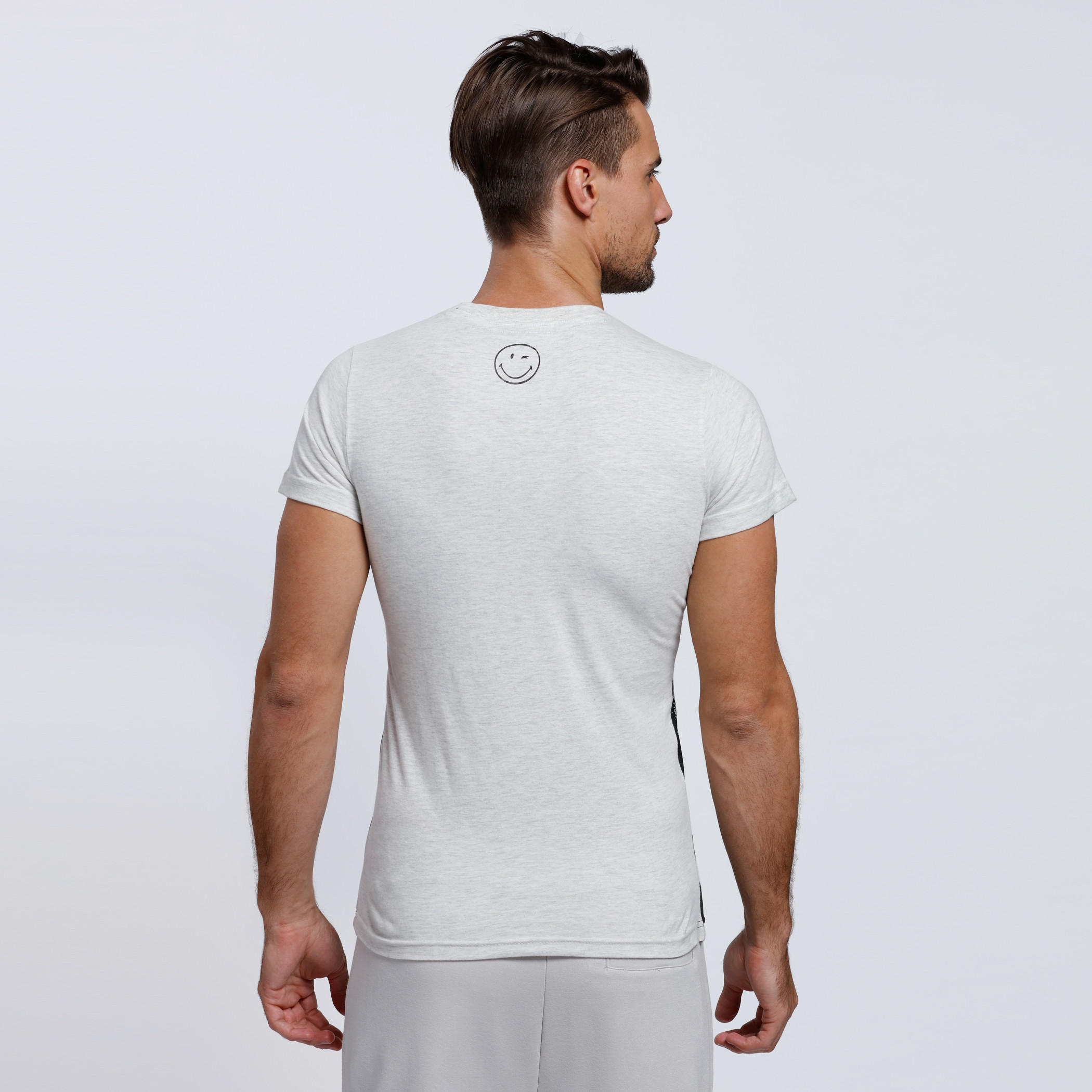 Smiley World Printed Round Neck T-Shirt with Short Sleeves-men-clothing-tshirtsandpolos-tshirts-image-2