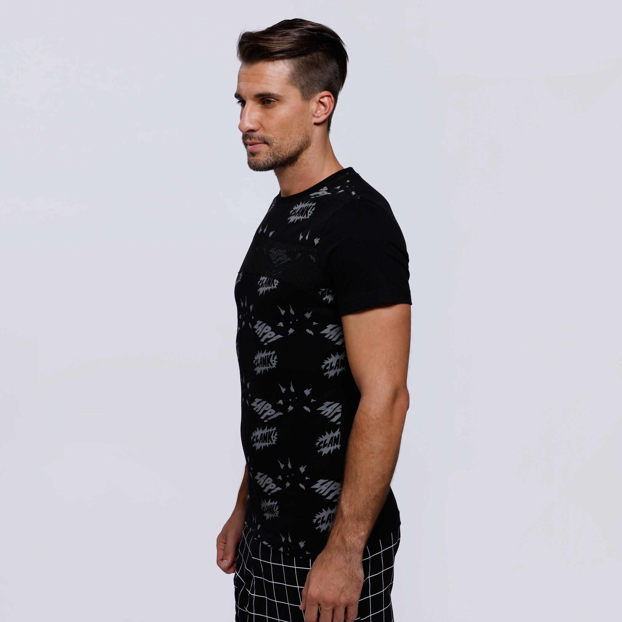 Smiley World Printed Round Neck T-Shirt with Short Sleeves-men-clothing-tshirtsandpolos-tshirts-image-3
