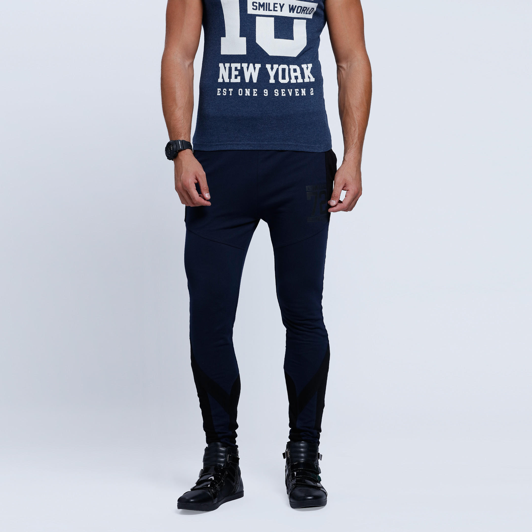 Smiley World Full Length Pants with Elasticised Waistband-men-clothing-bottoms-trousersandchinos-trousers-image-1