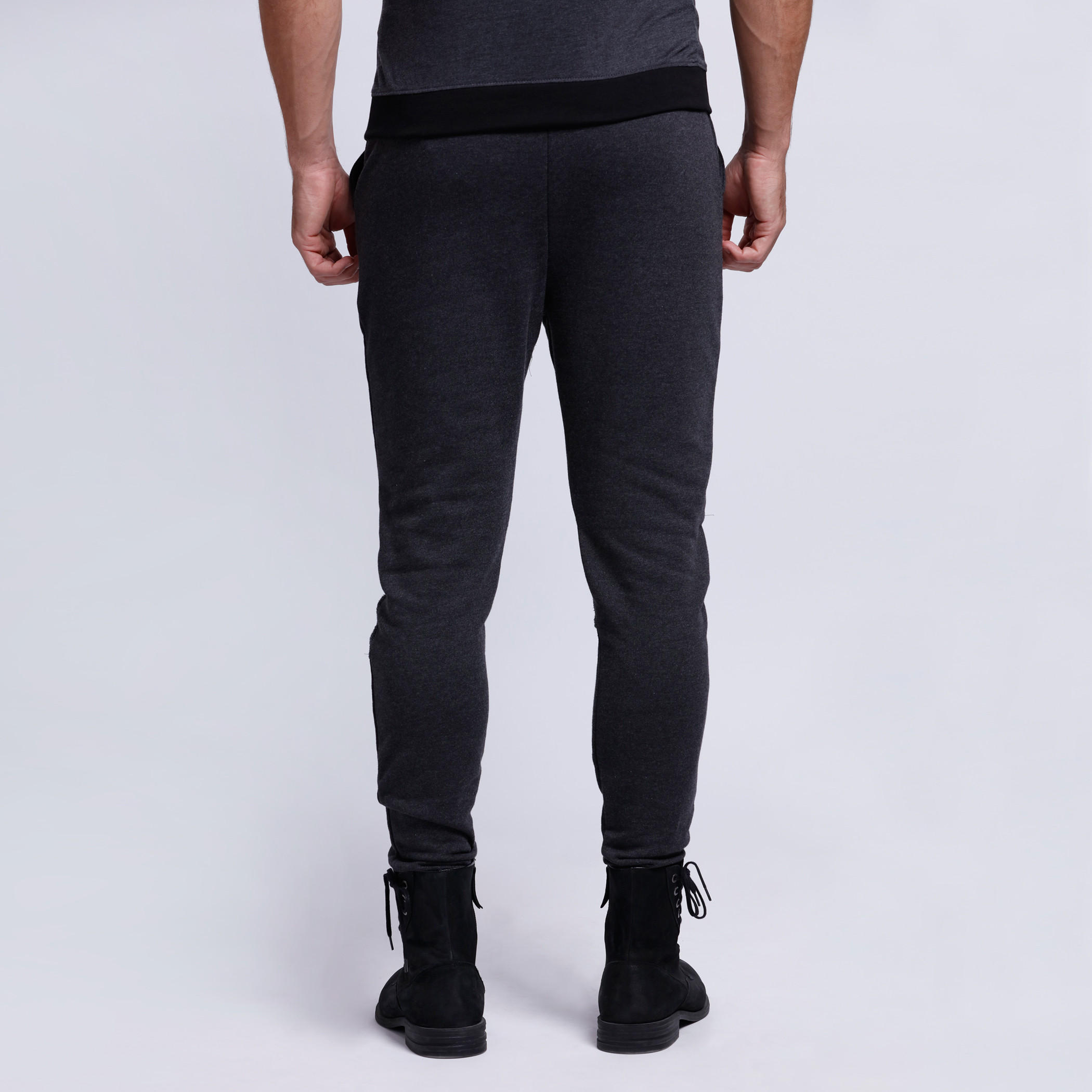 Smiley World Full Length Joggers with Elasticised Waistband-men-clothing-bottoms-joggers-image-2